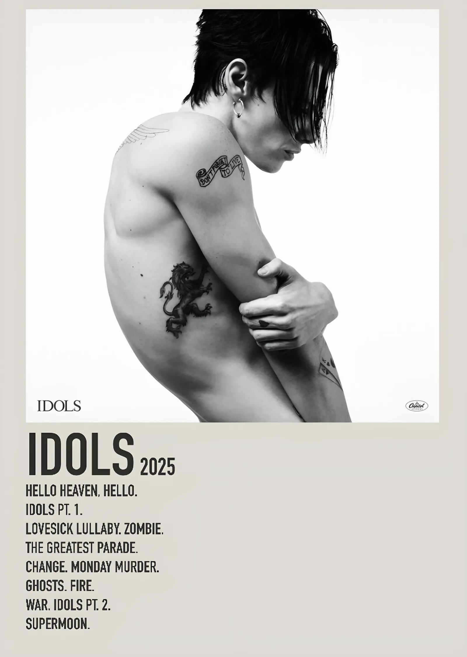 Yungblud - Idols Şarkı Listesi metal tablo