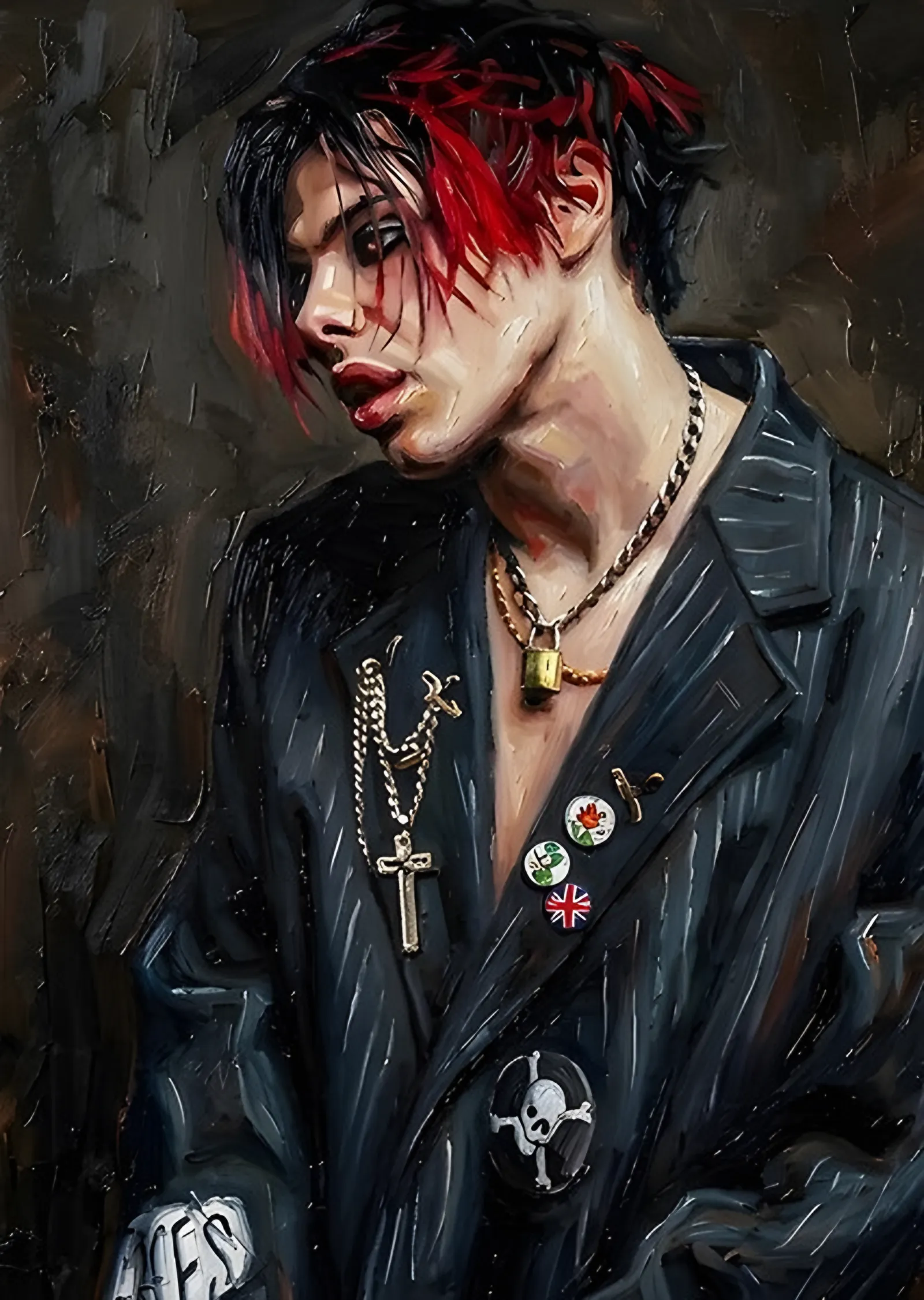 Yungblud - Rozetli Ceket metal tablo