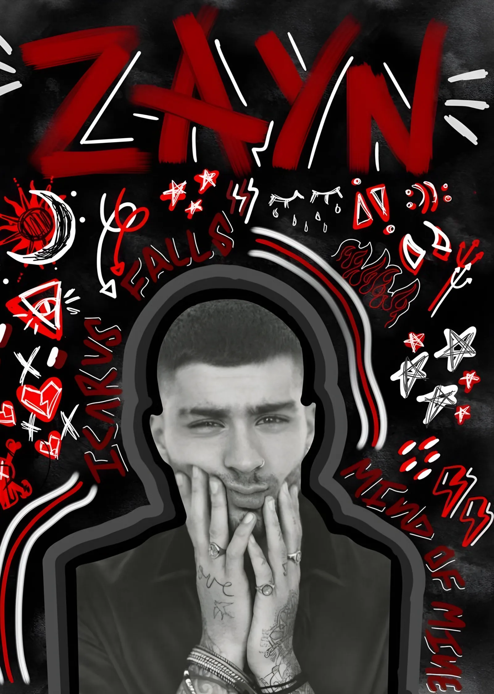 Zayn: Icarus Falls Karalama Posteri metal tablo