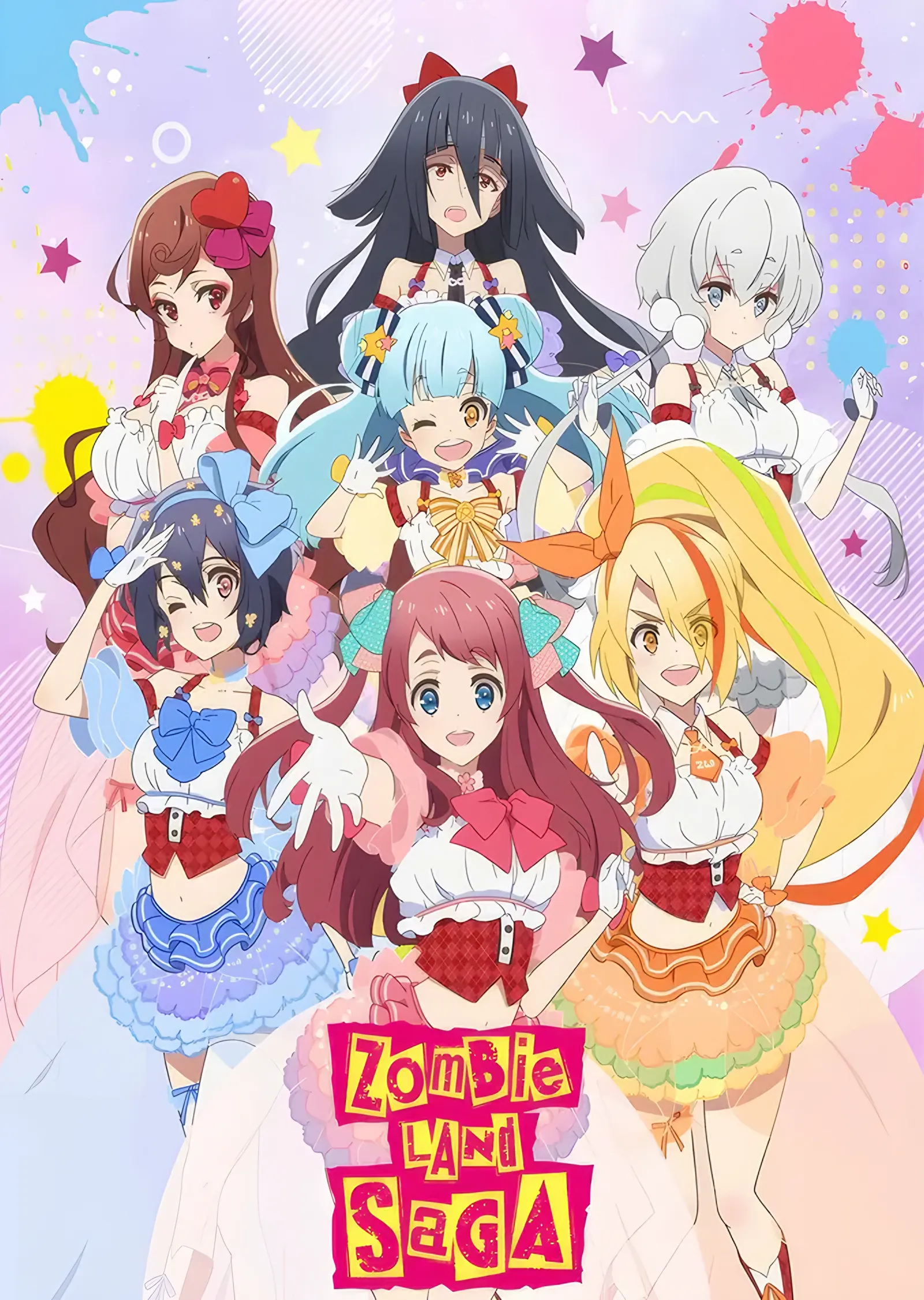 Zombie Land Saga: Pastel Zeminde İdol Grubu metal tablo