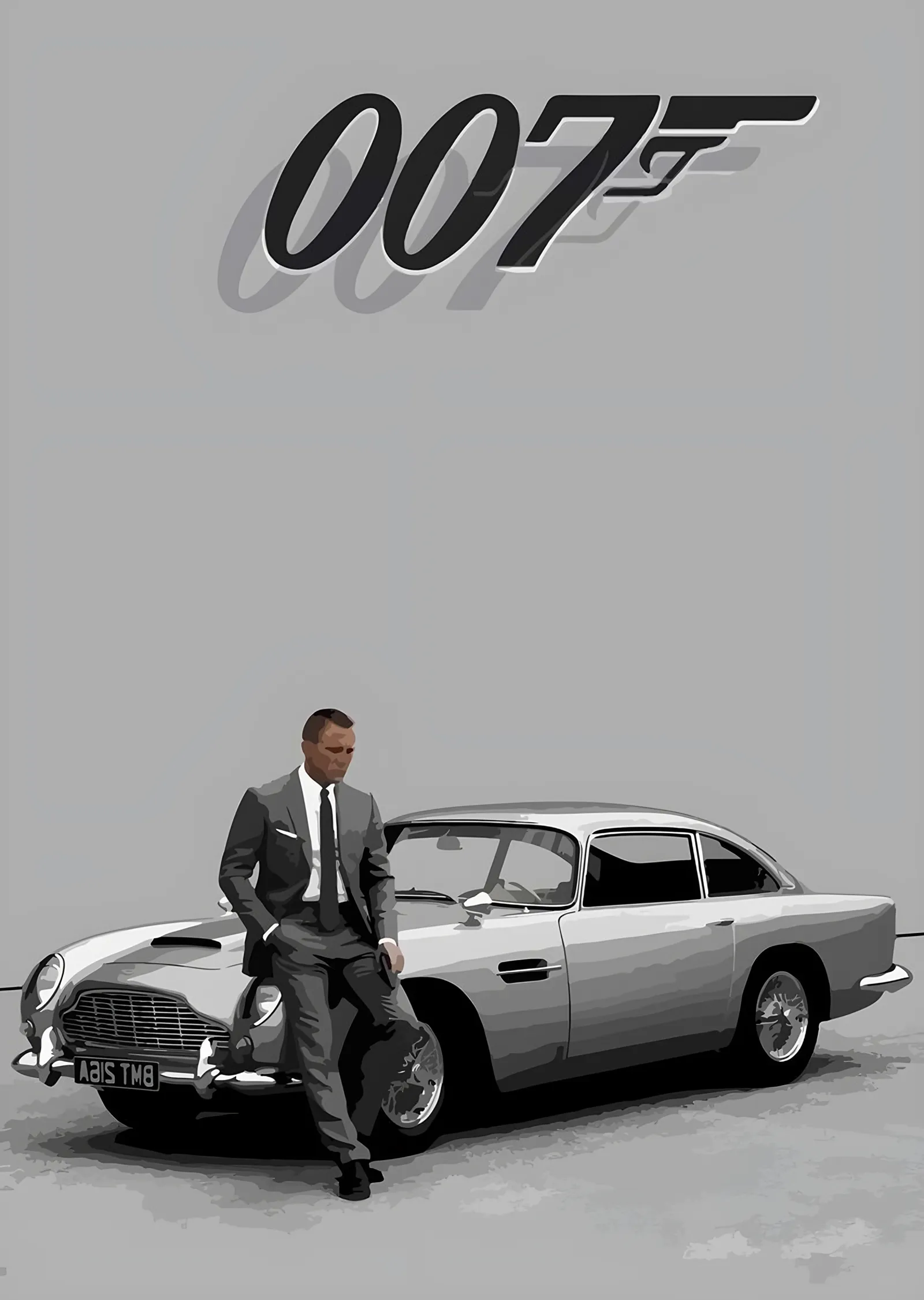 007 Aston Martin Minimalist metal tablo