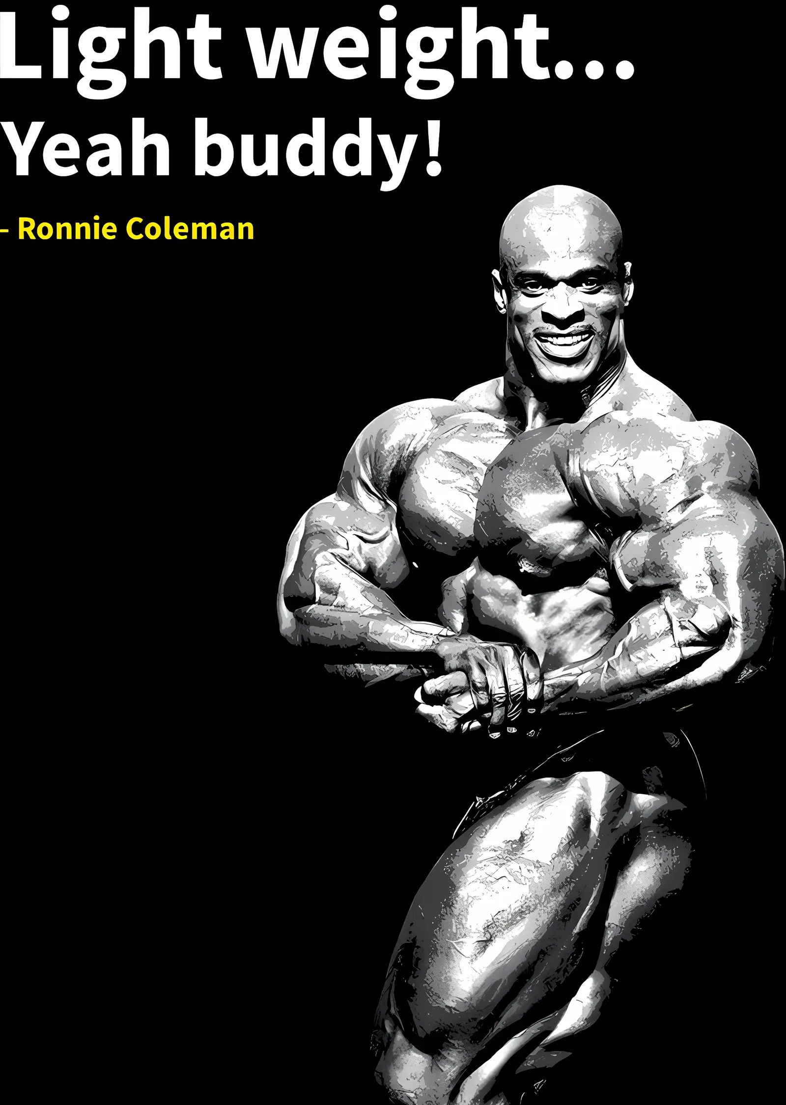 Ronnie Coleman: Light Weight metal tablo