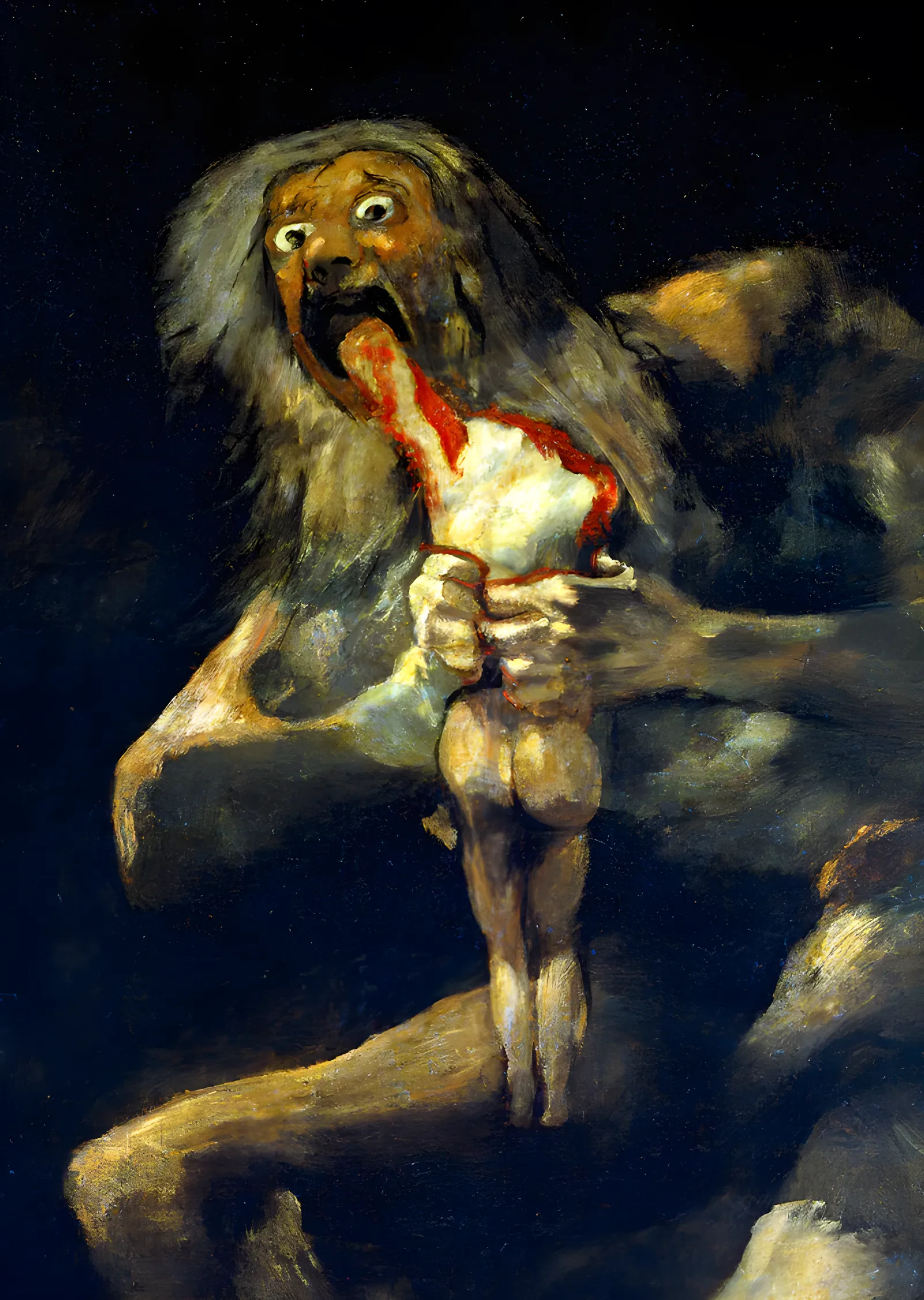 Satürn Oğlunu Yerken · Francisco Goya metal tablo