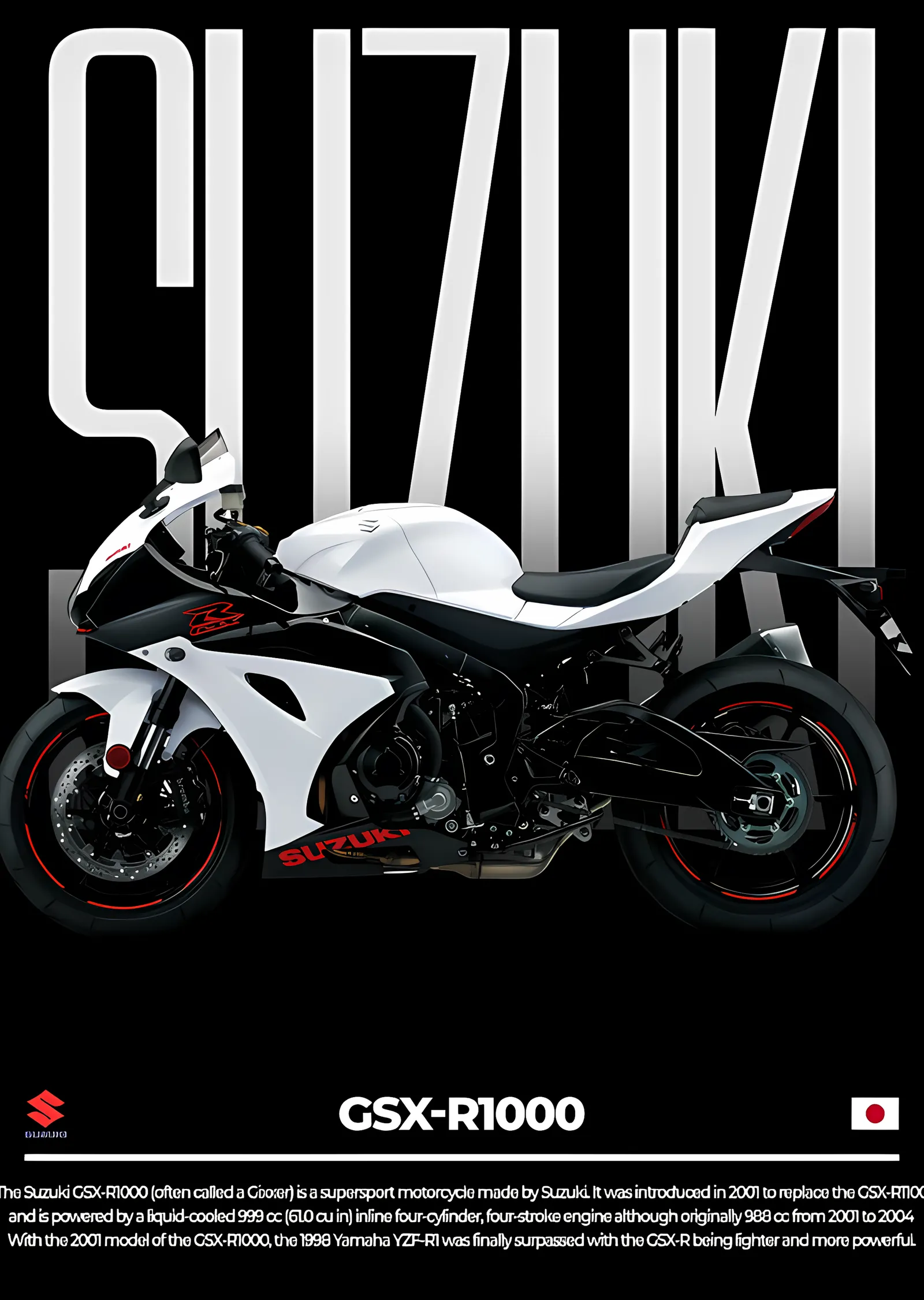 Suzuki GSX-R1000 metal tablo