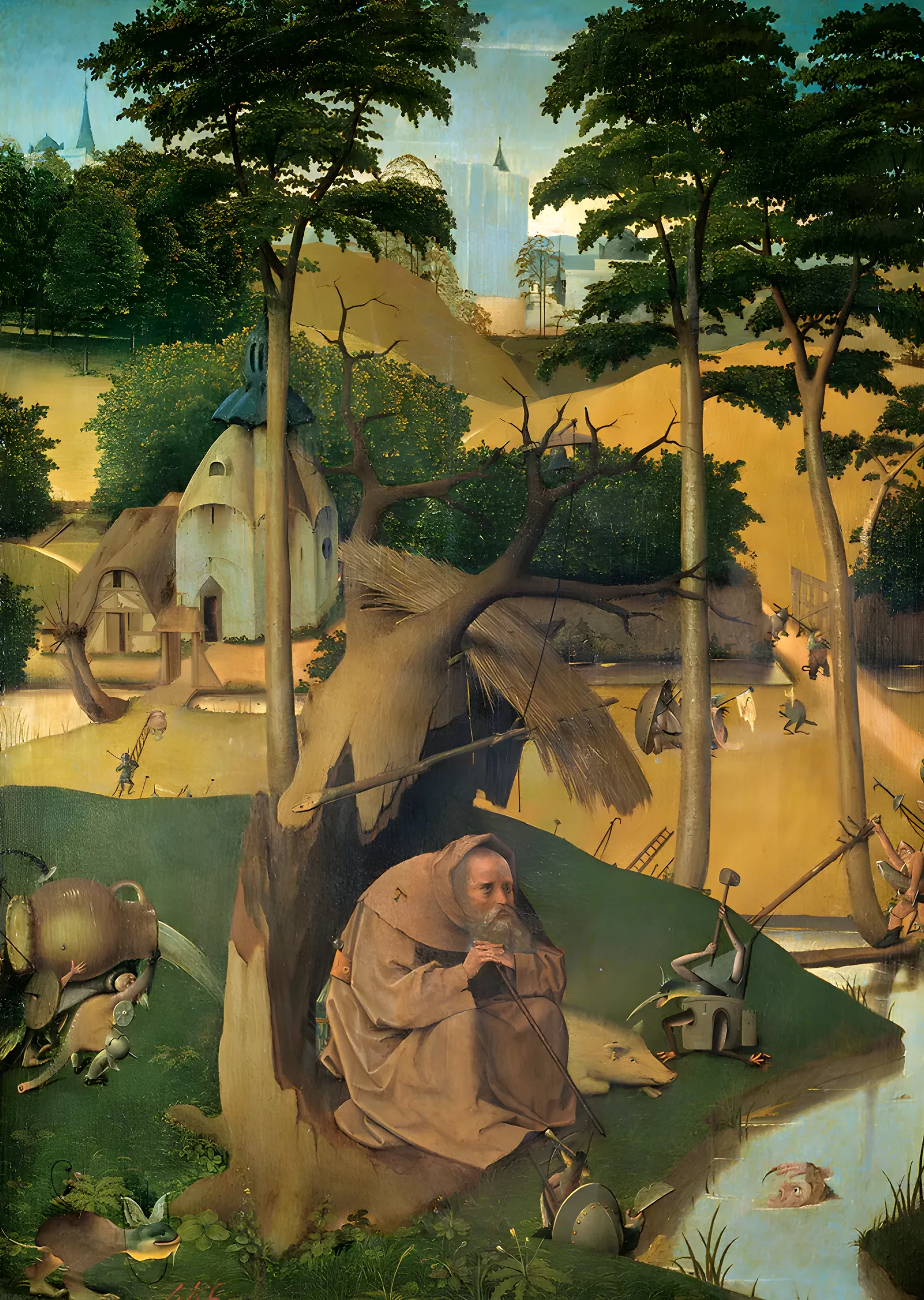Hieronymus Bosch - Aziz Antonius'un Çilesi metal tablo