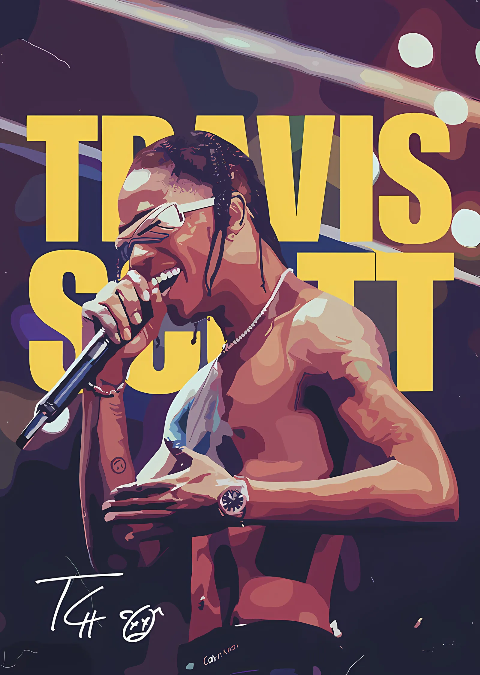 Travis Scott: Sahne metal tablo