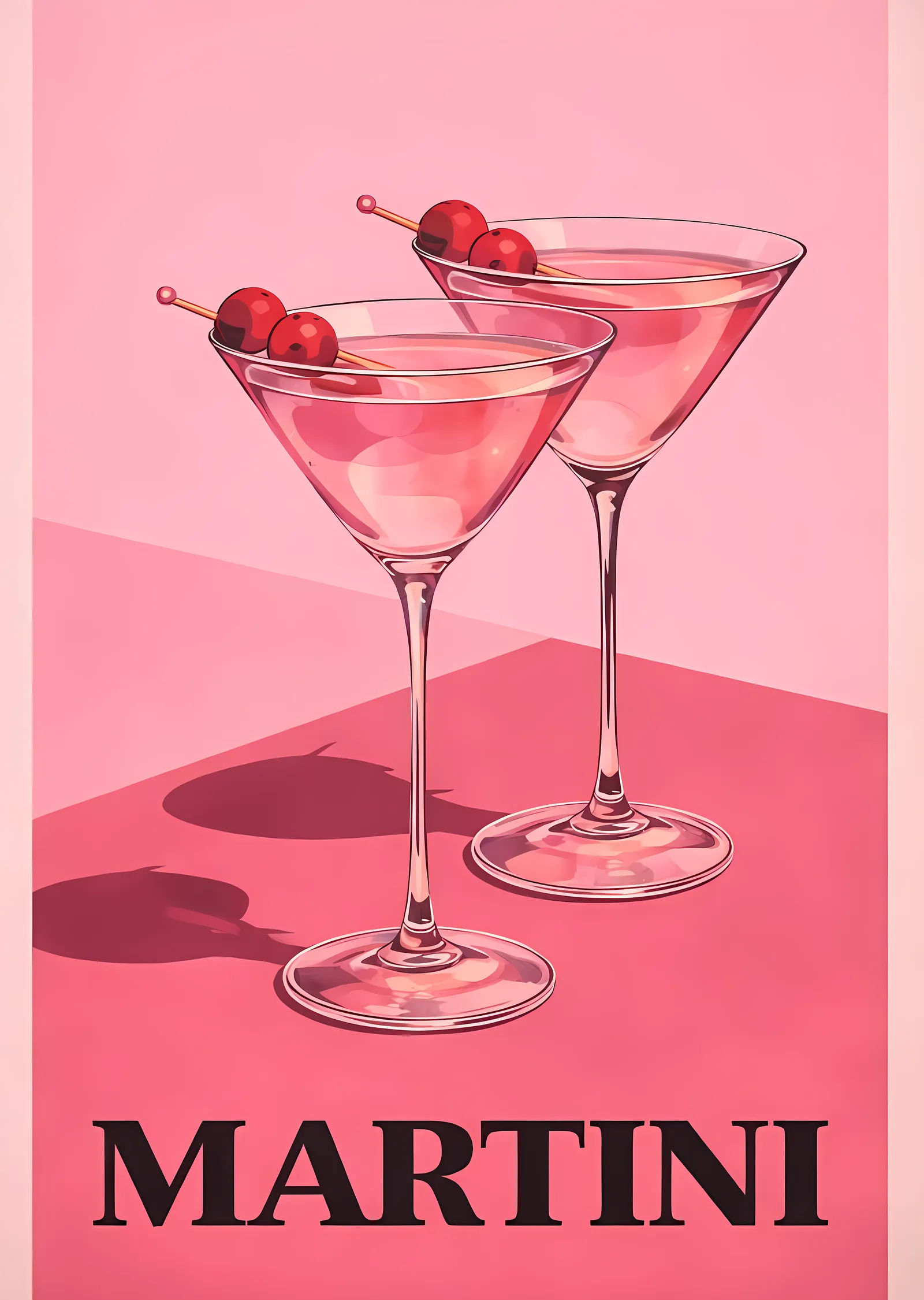 Martini: Sofistike Lezzet metal tablo