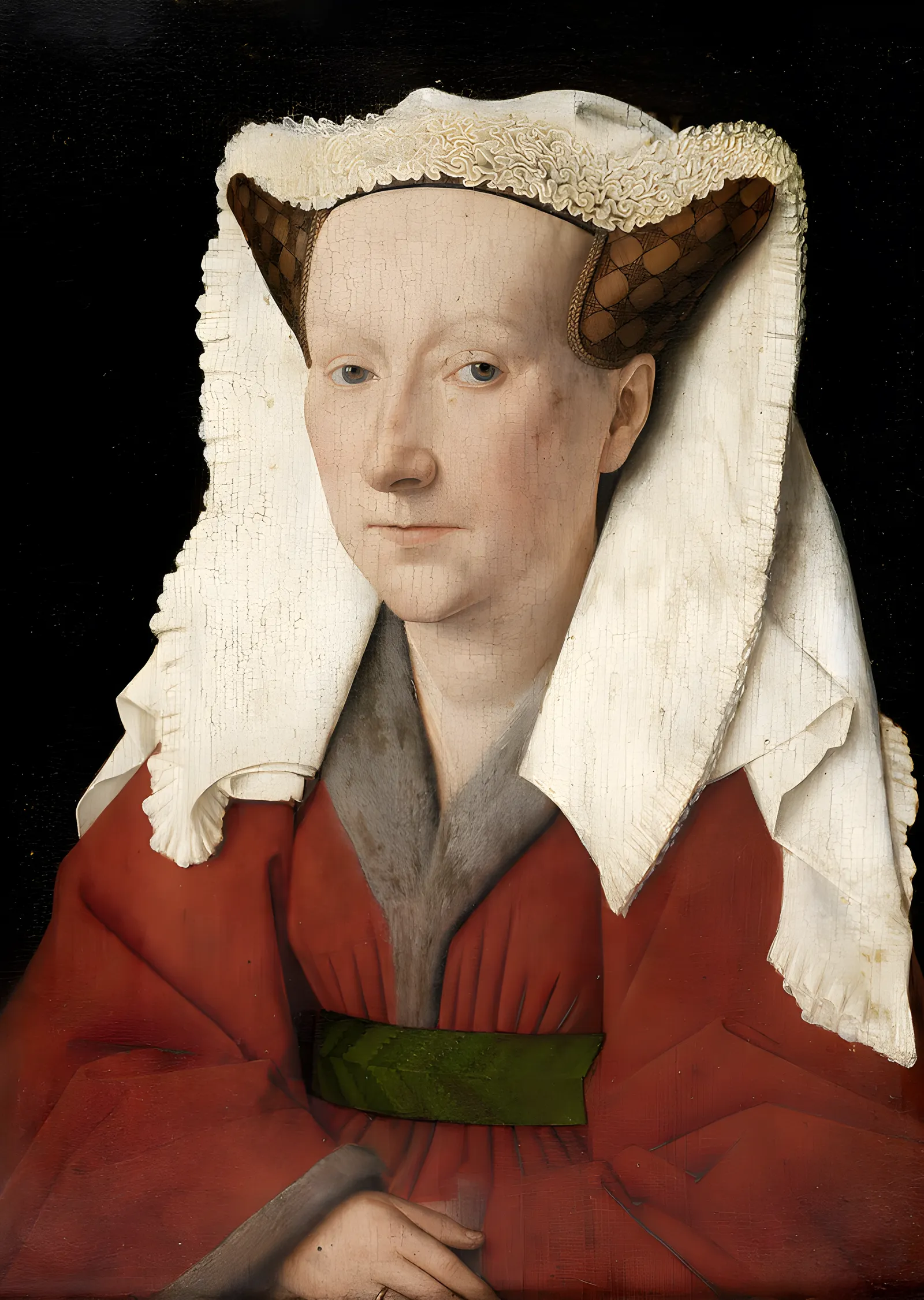 Jan van Eyck - Margaret van Eyck Portresi metal tablo