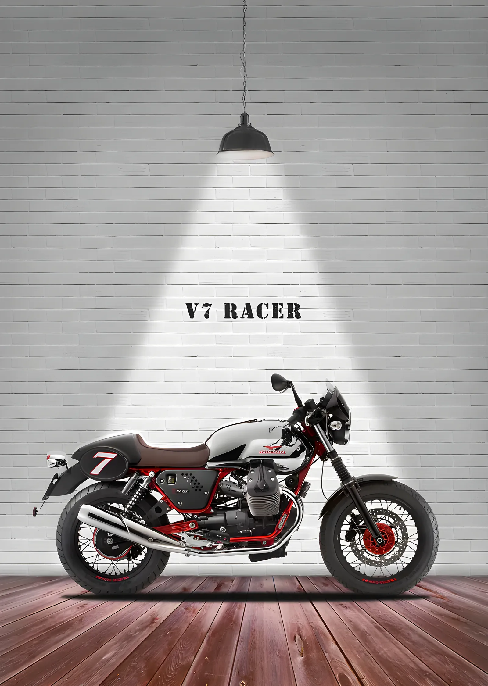 Moto Guzzi V7 Racer metal tablo