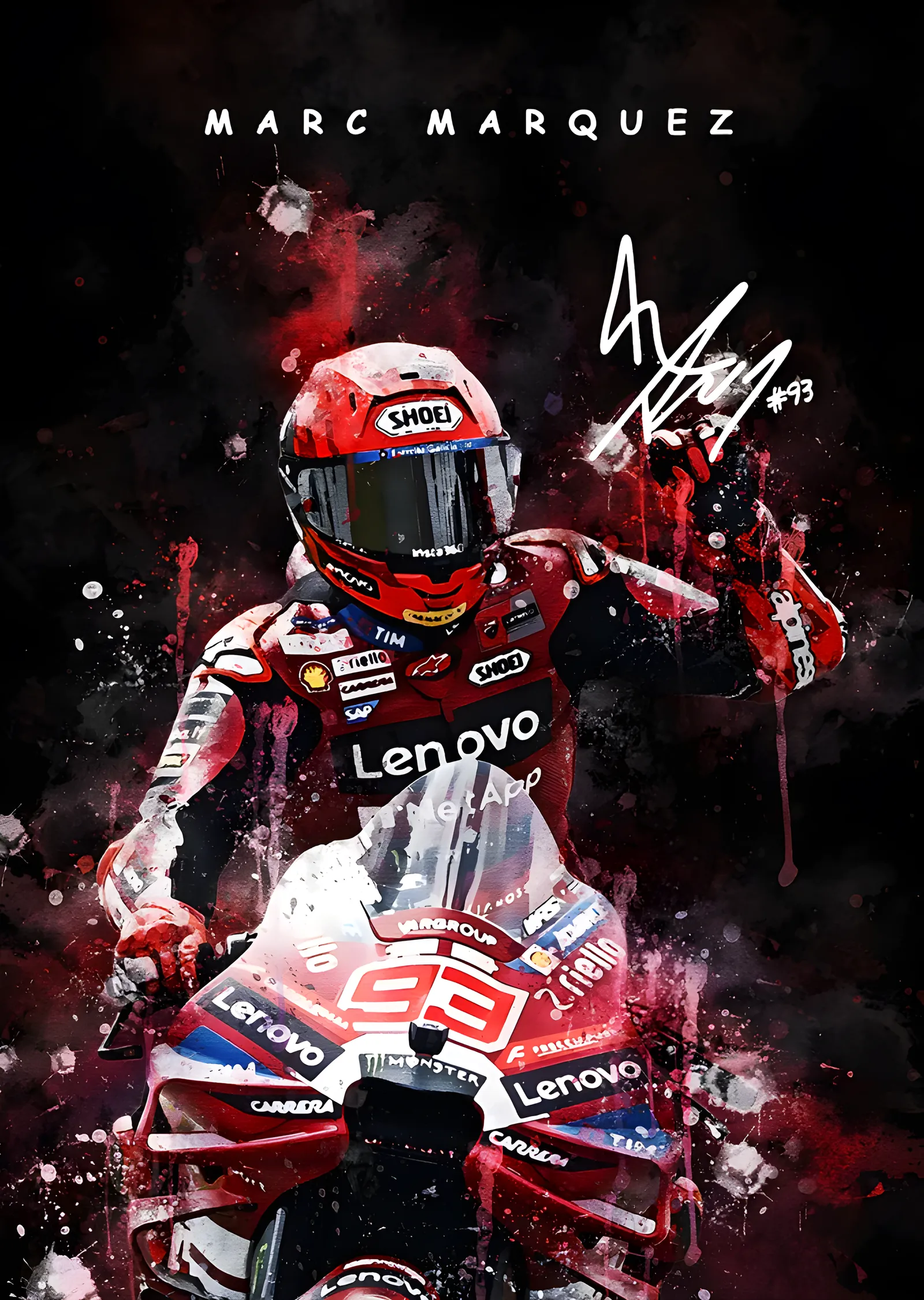 Marc Marquez 93 metal tablo