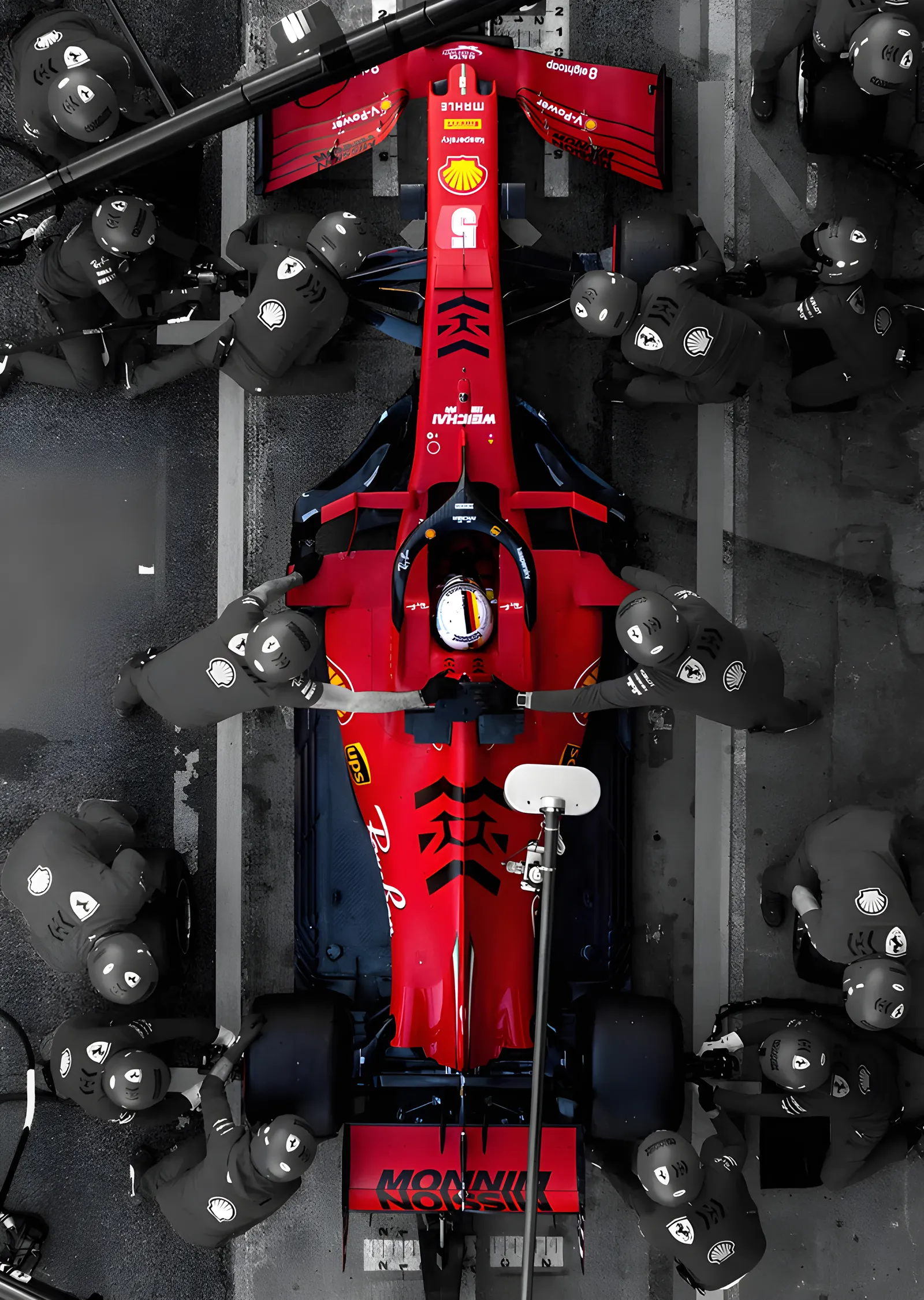 Formula 1: Kırmızı Tek Koltuk metal tablo