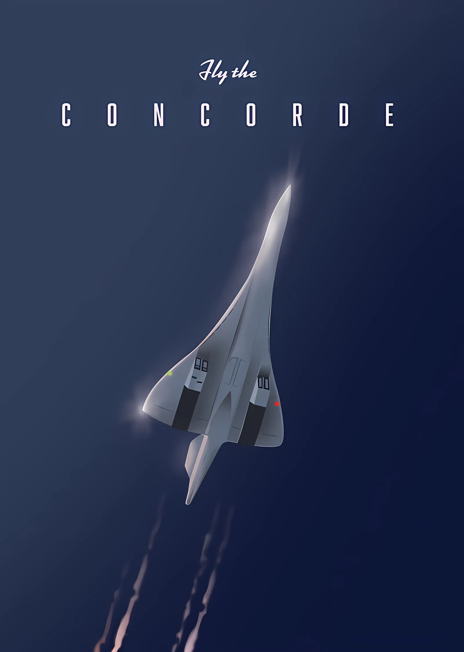Fly the Concorde metal tablo