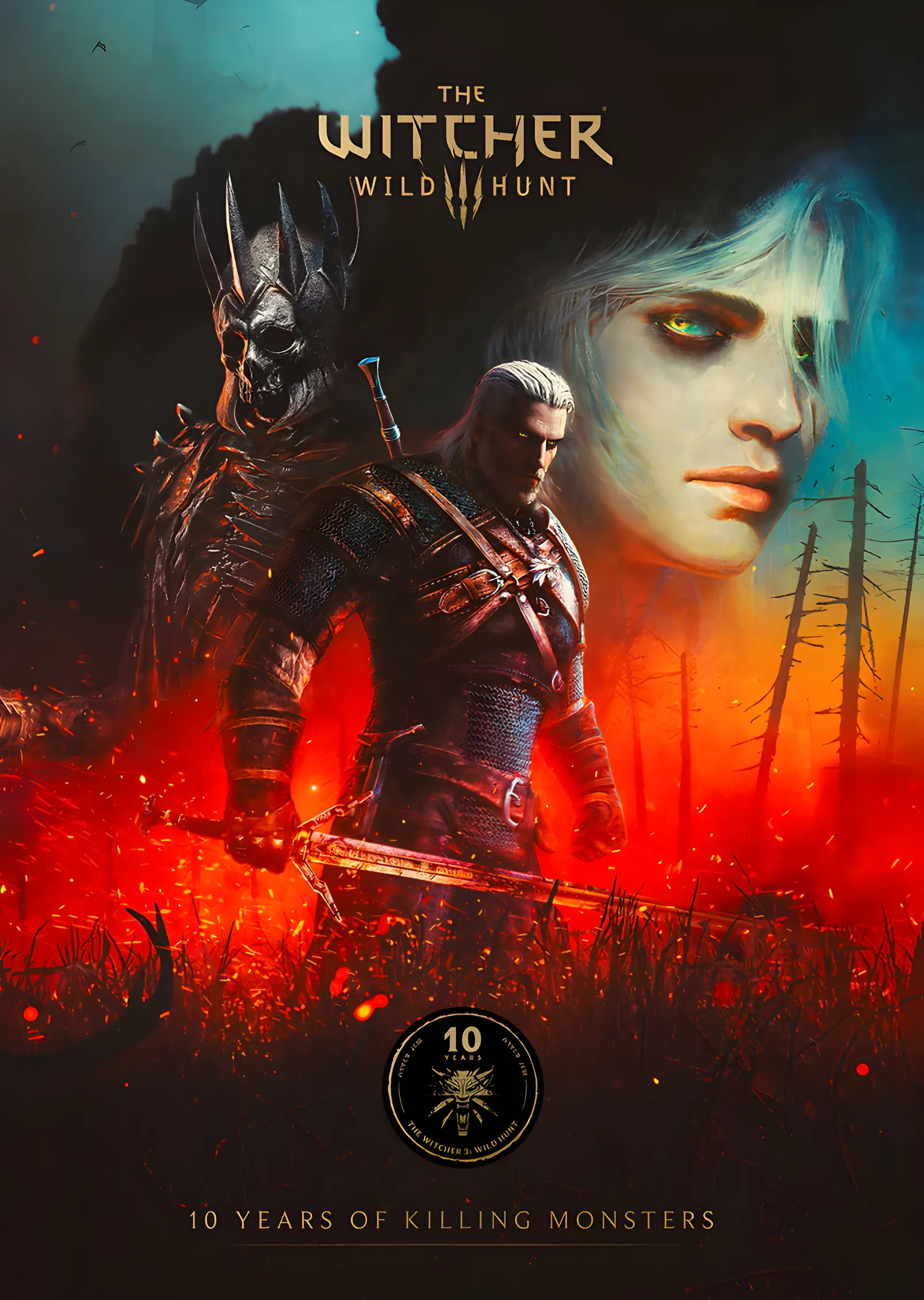 The Witcher III: Wild Hunt metal tablo
