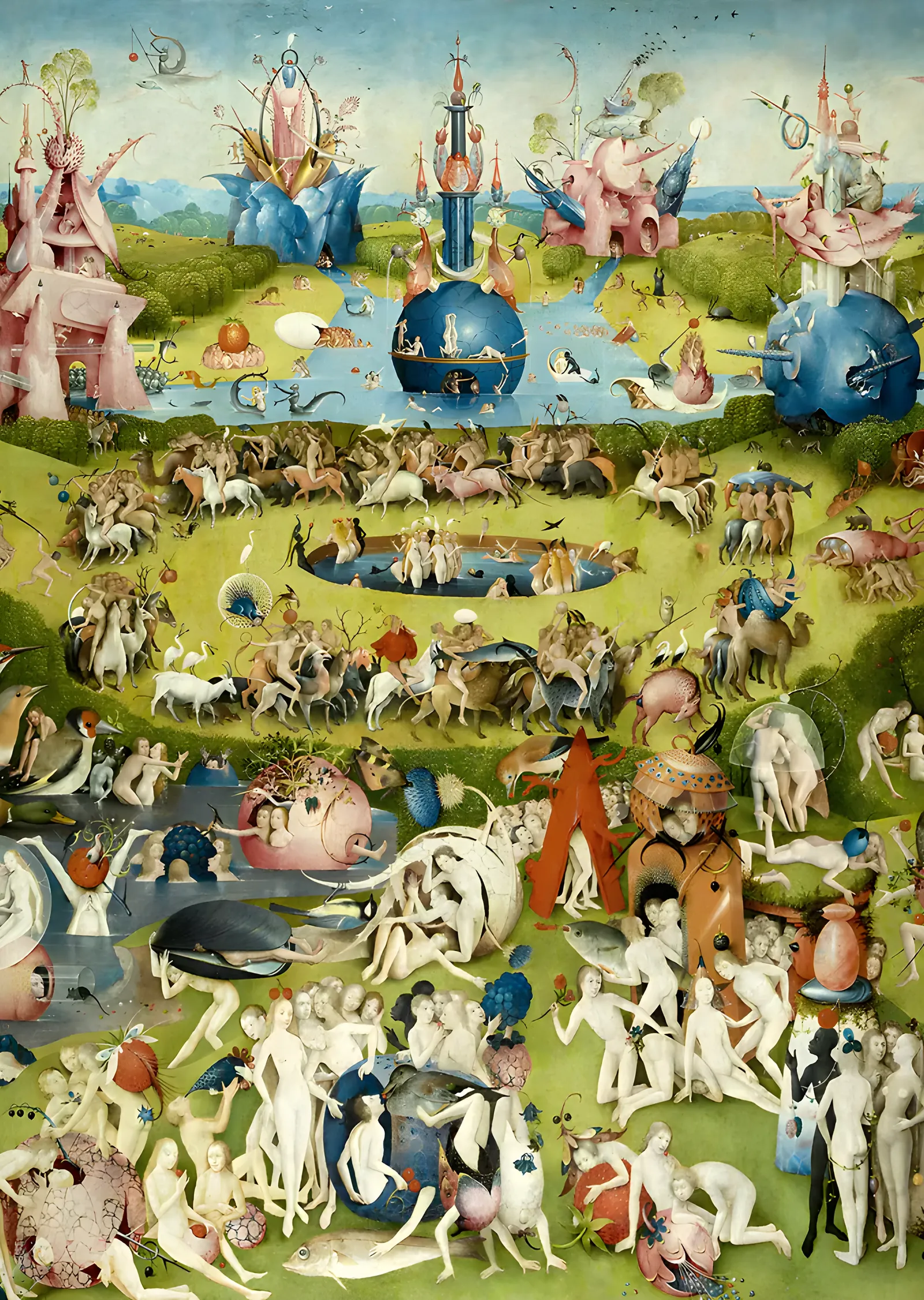 Hieronymus Bosch - Dünyevi Zevkler Bahçesi metal tablo