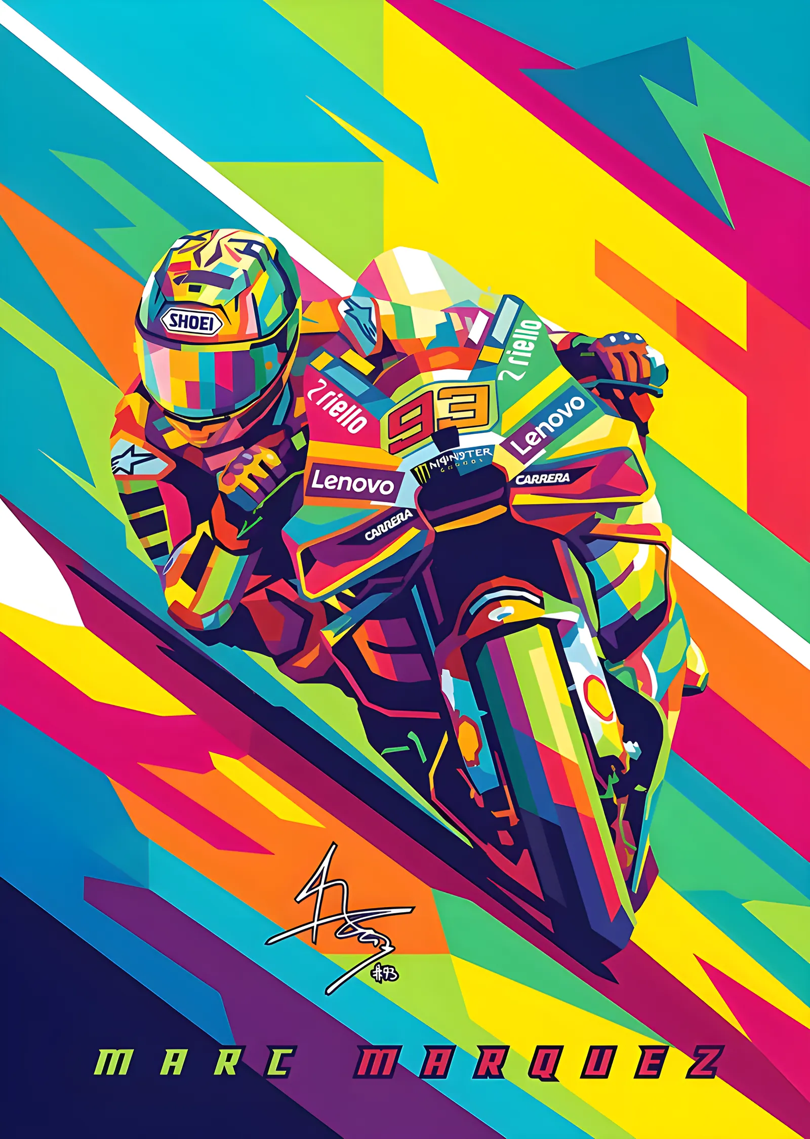 Marc Marquez - Pop Art metal tablo