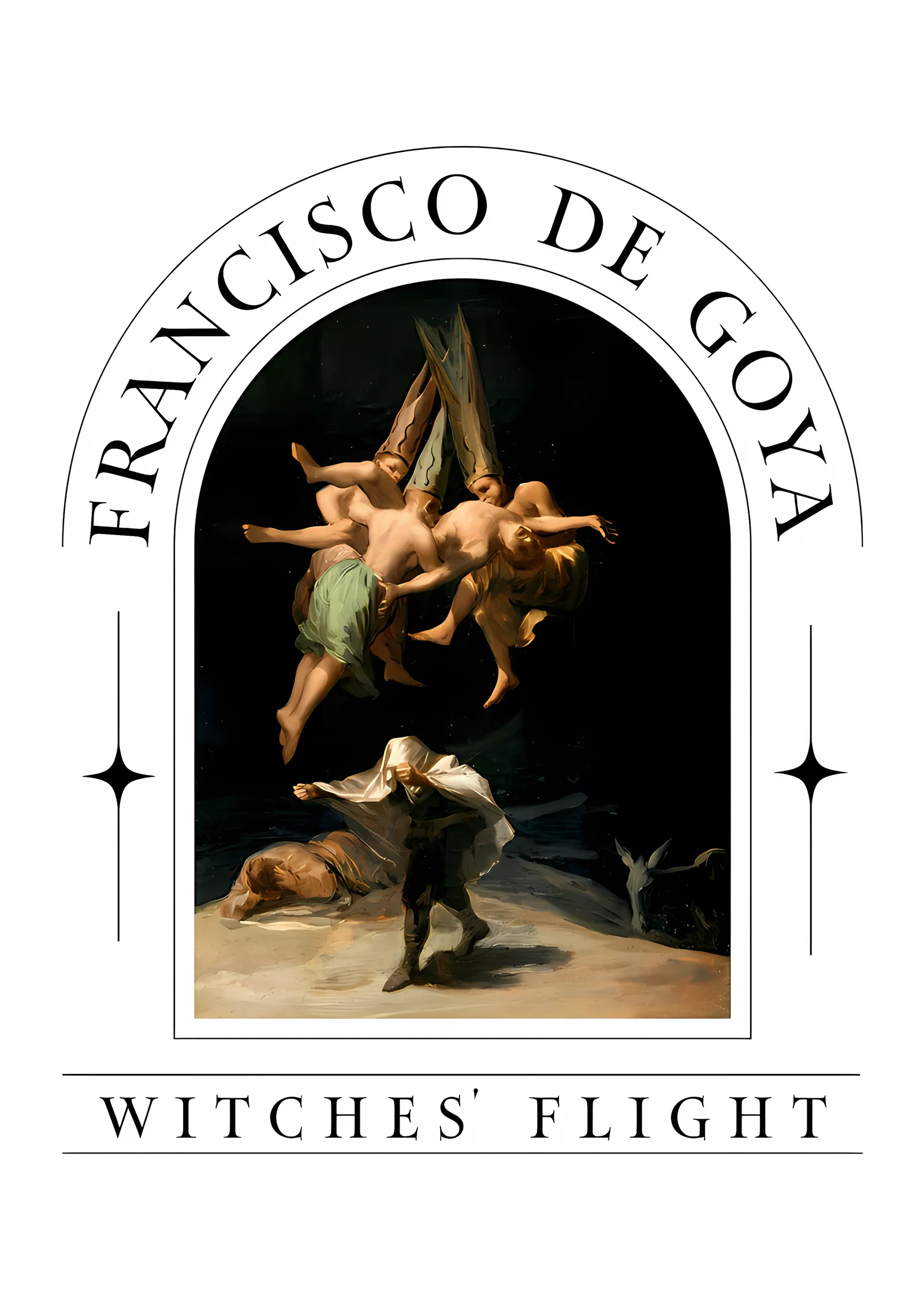 Goya: Witches' Flight (Madalyon) metal tablo