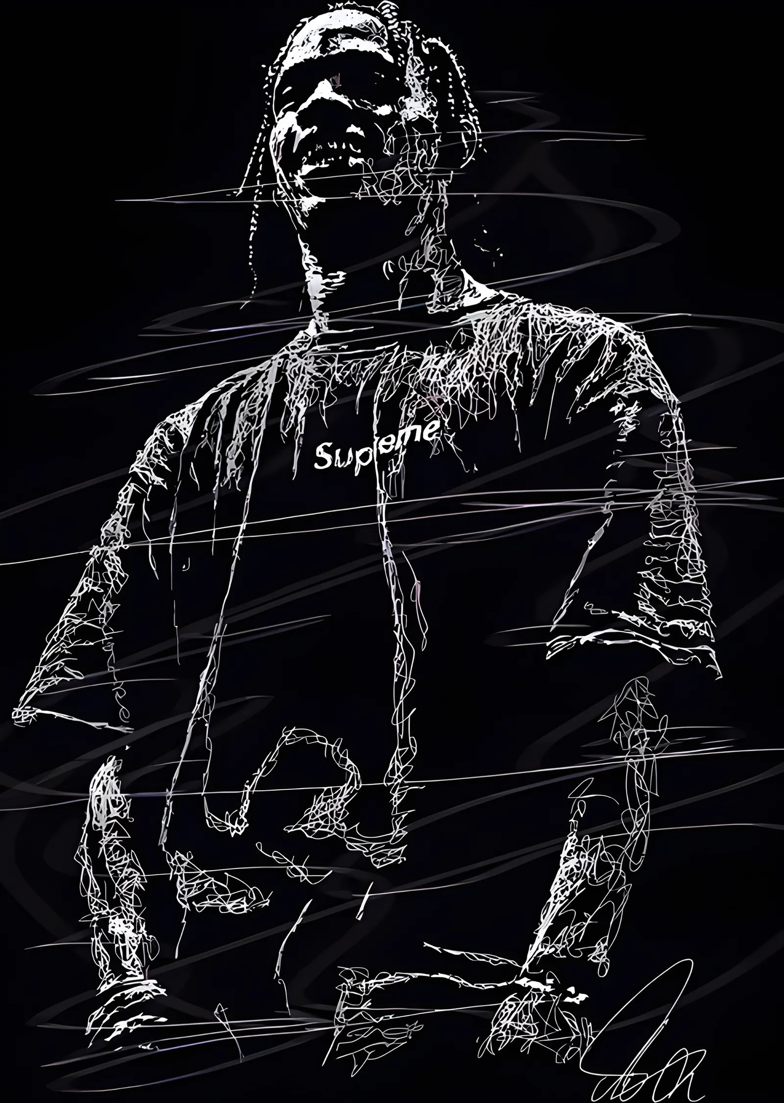 Travis Scott: Çizgi metal tablo