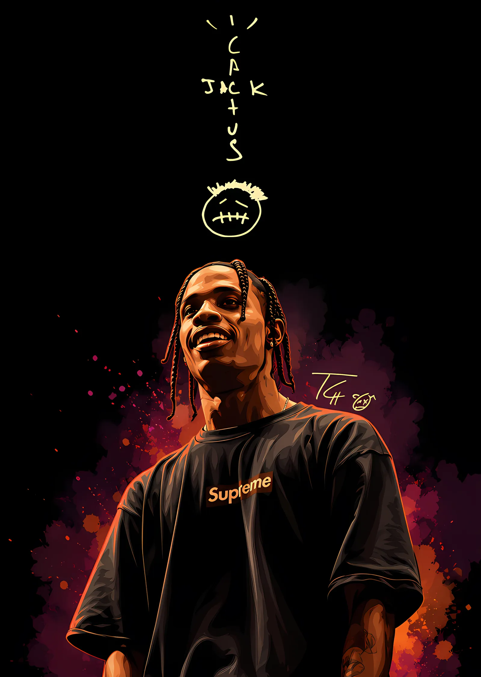 Cactus Jack metal tablo