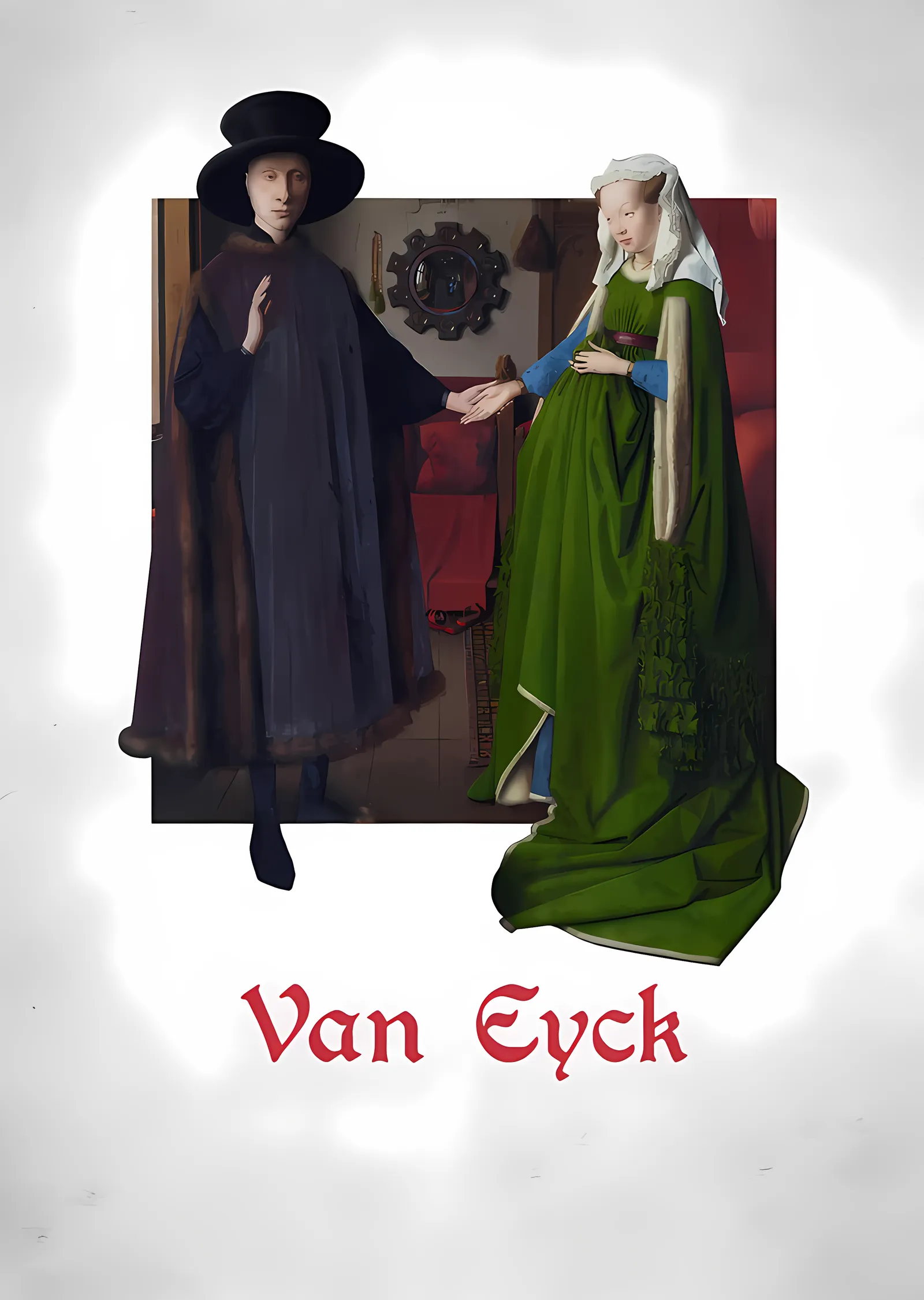 Jan van Eyck - Arnolfini Portresi metal tablo