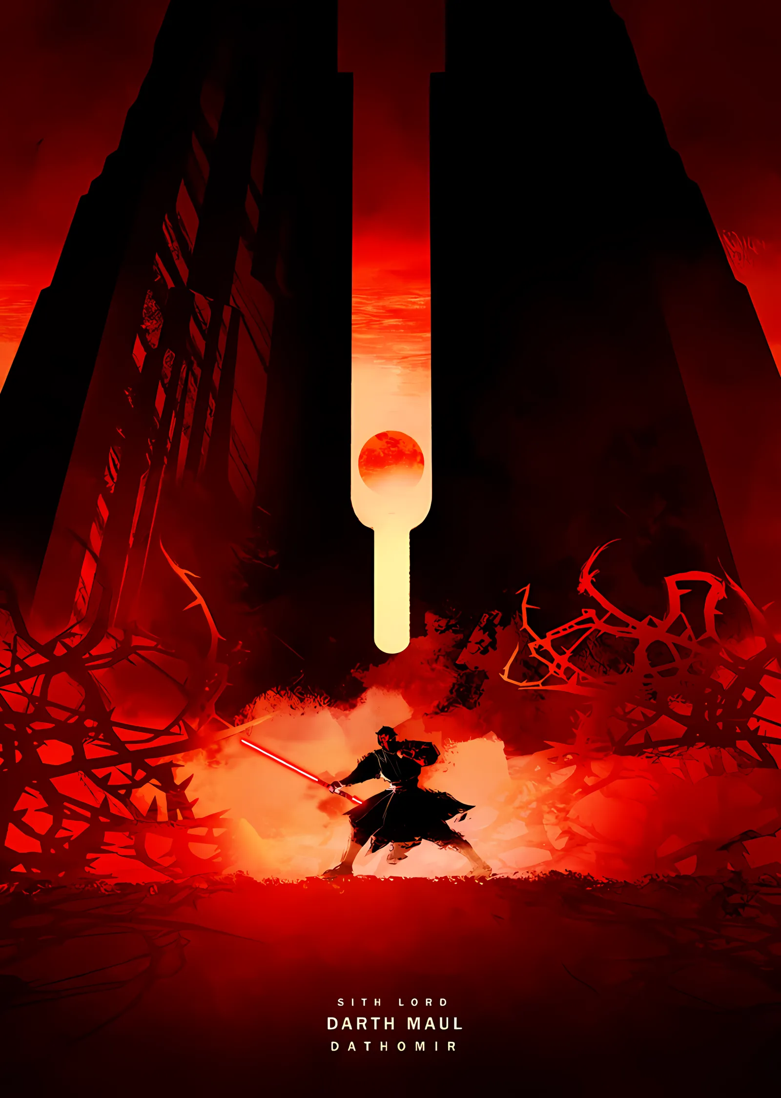 Darth Maul metal tablo