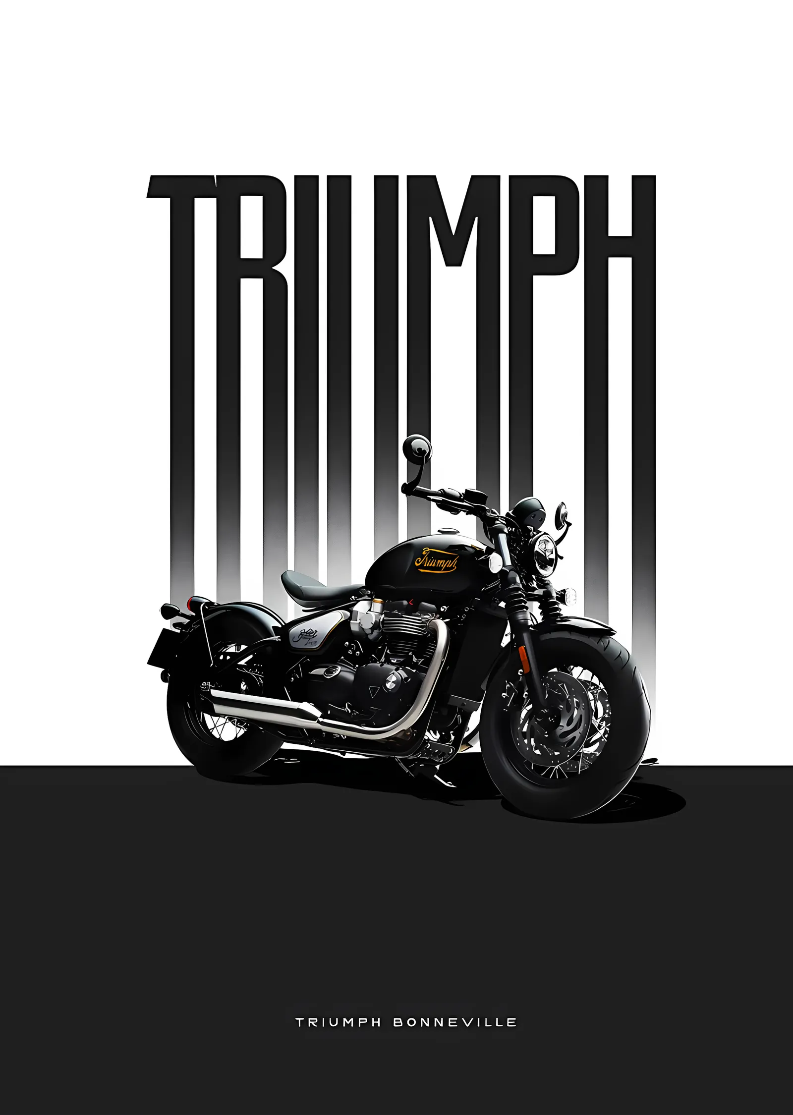 Triumph Bonneville metal tablo