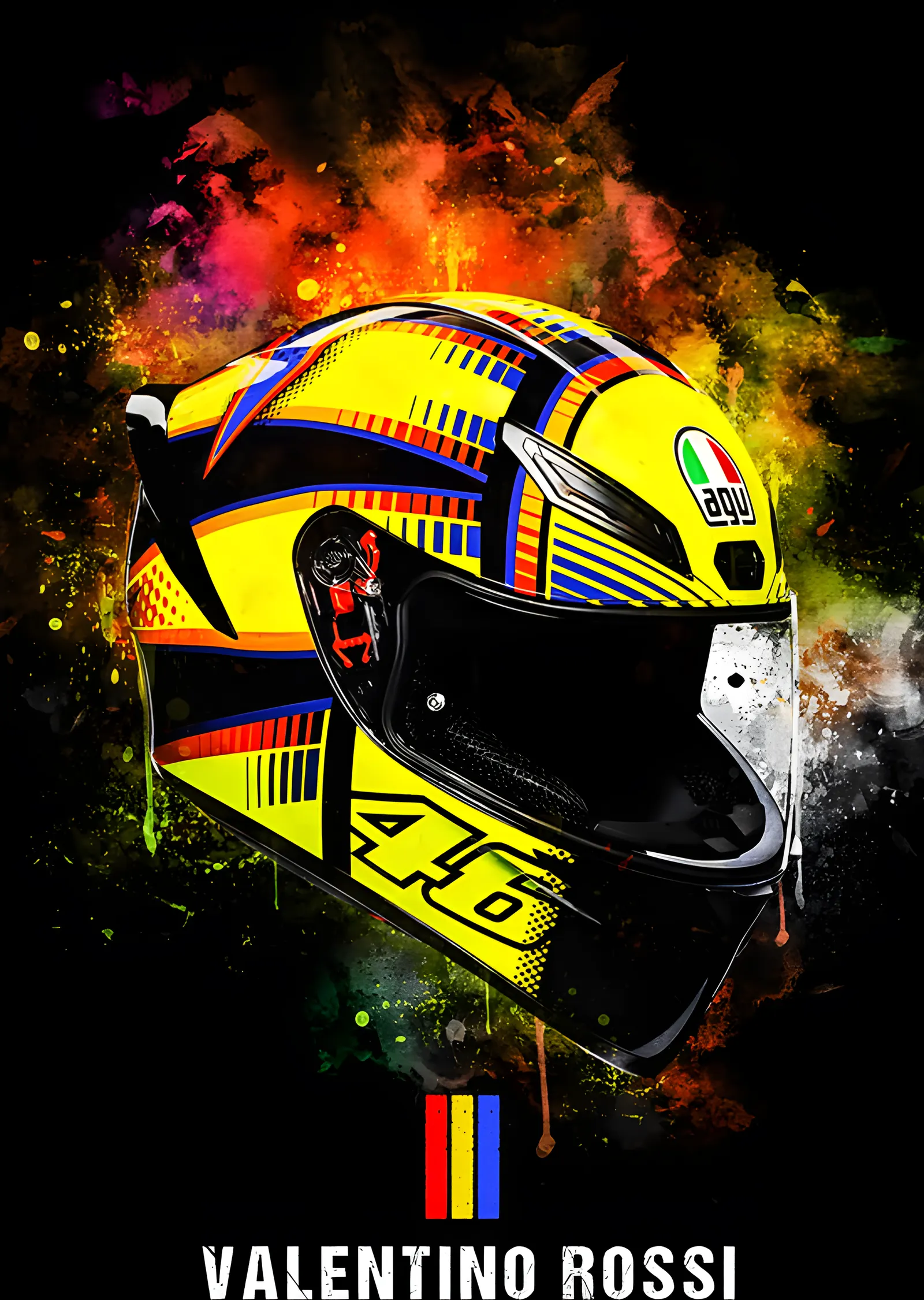 Valentino Rossi - Kask 46 metal tablo