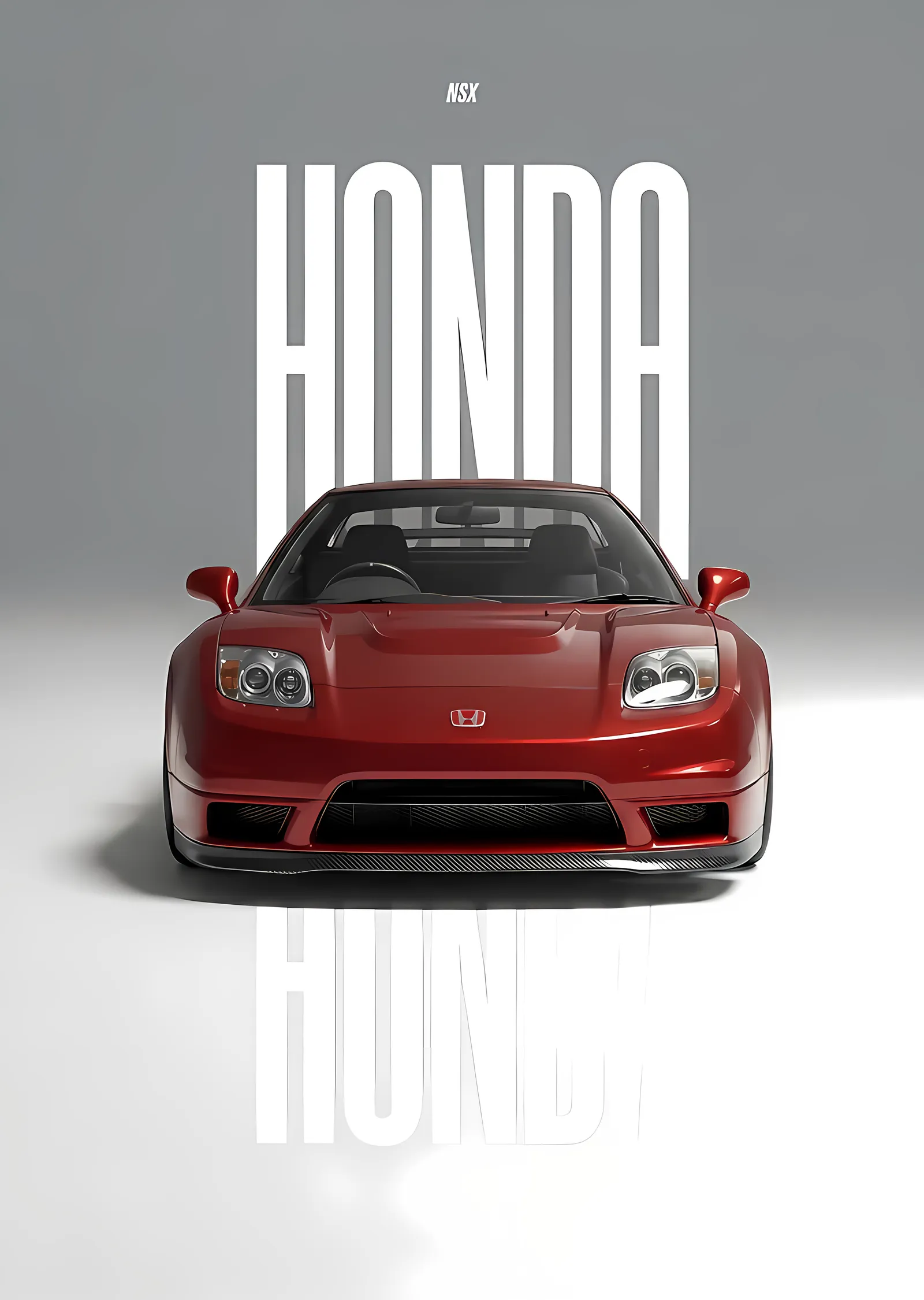 Honda NSX - Kırmızı metal tablo