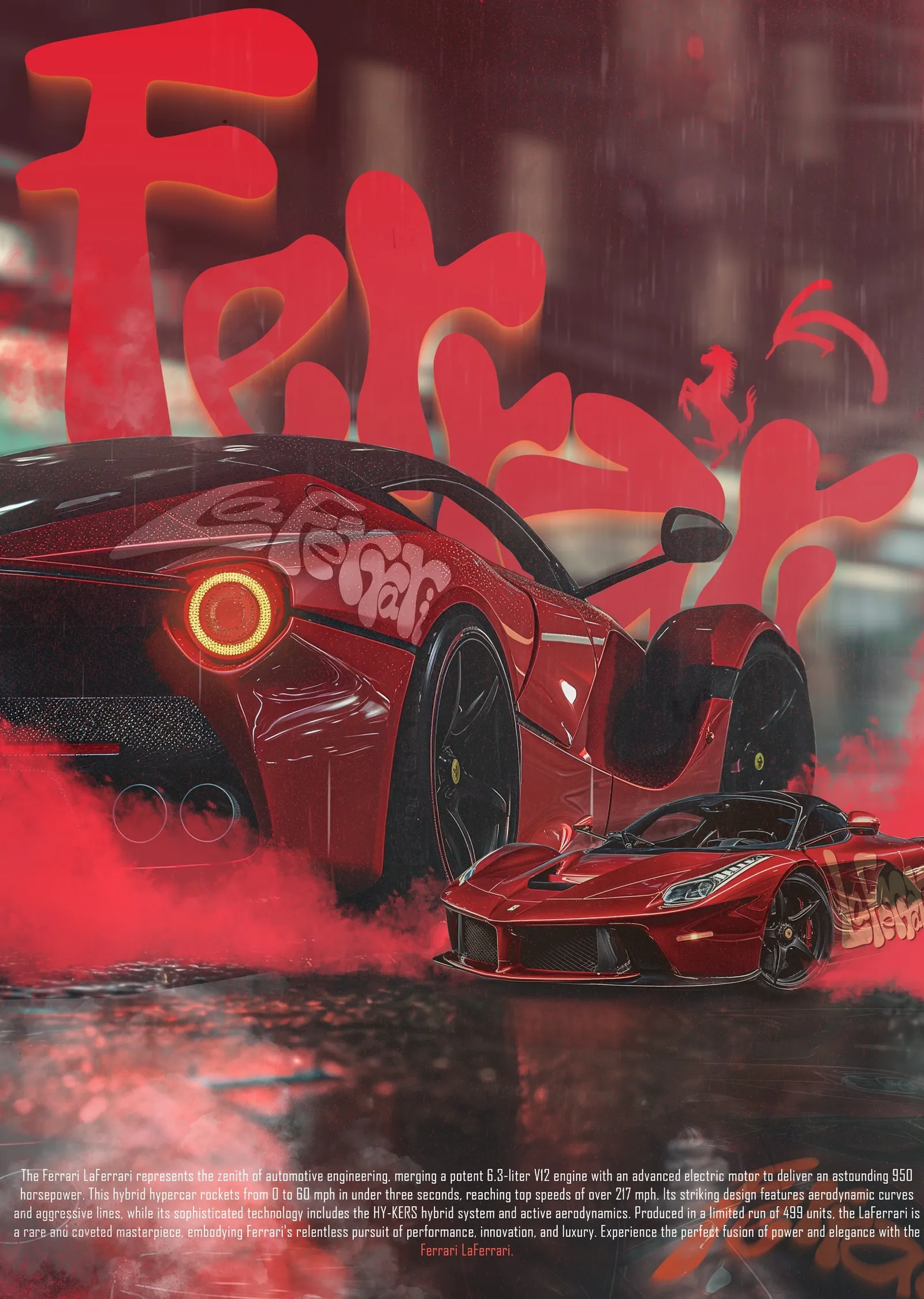 Ferrari LaFerrari metal tablo