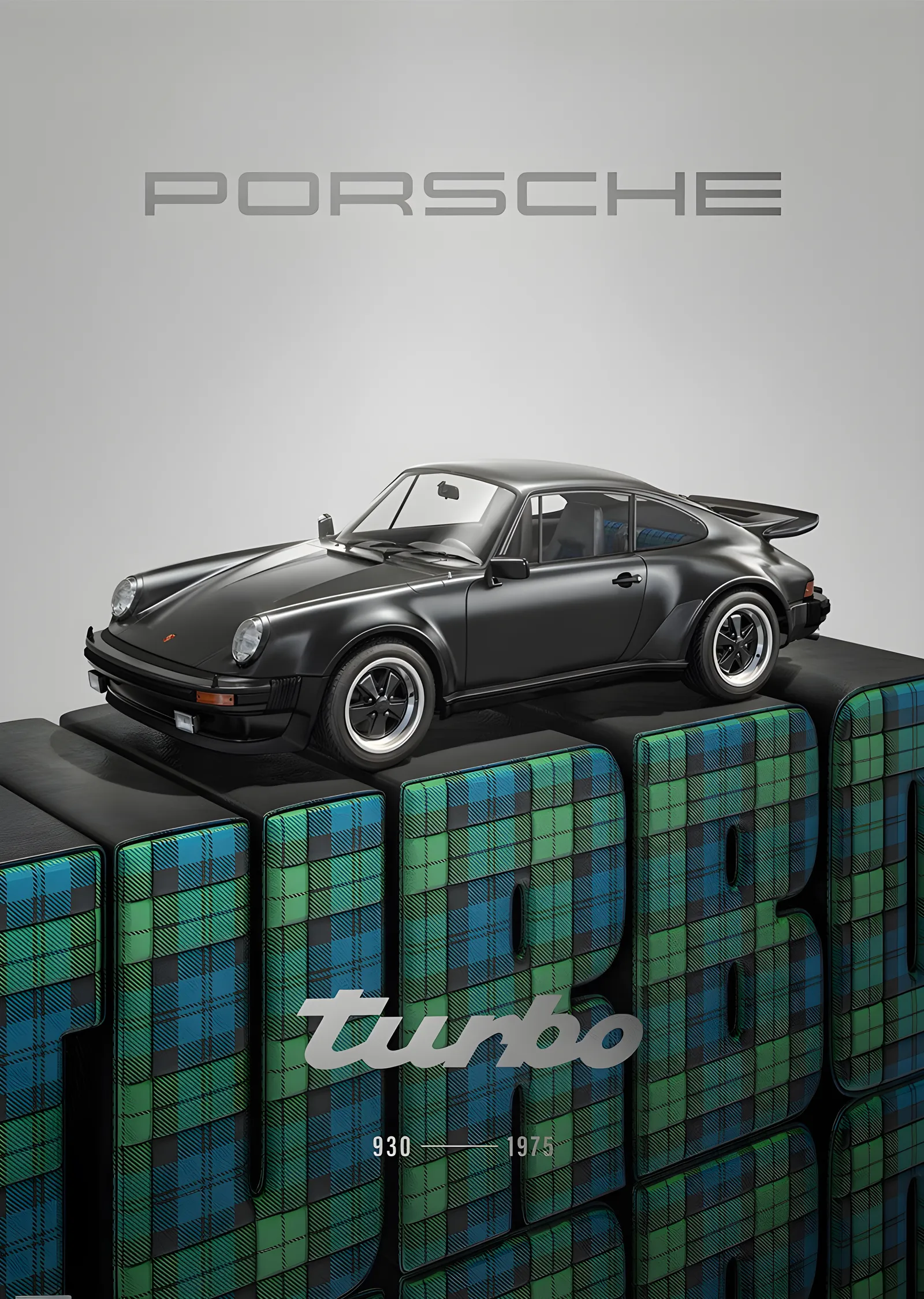 Porsche 911 (930) Turbo 3.0 · 1975 · Porsche History Series metal tablo