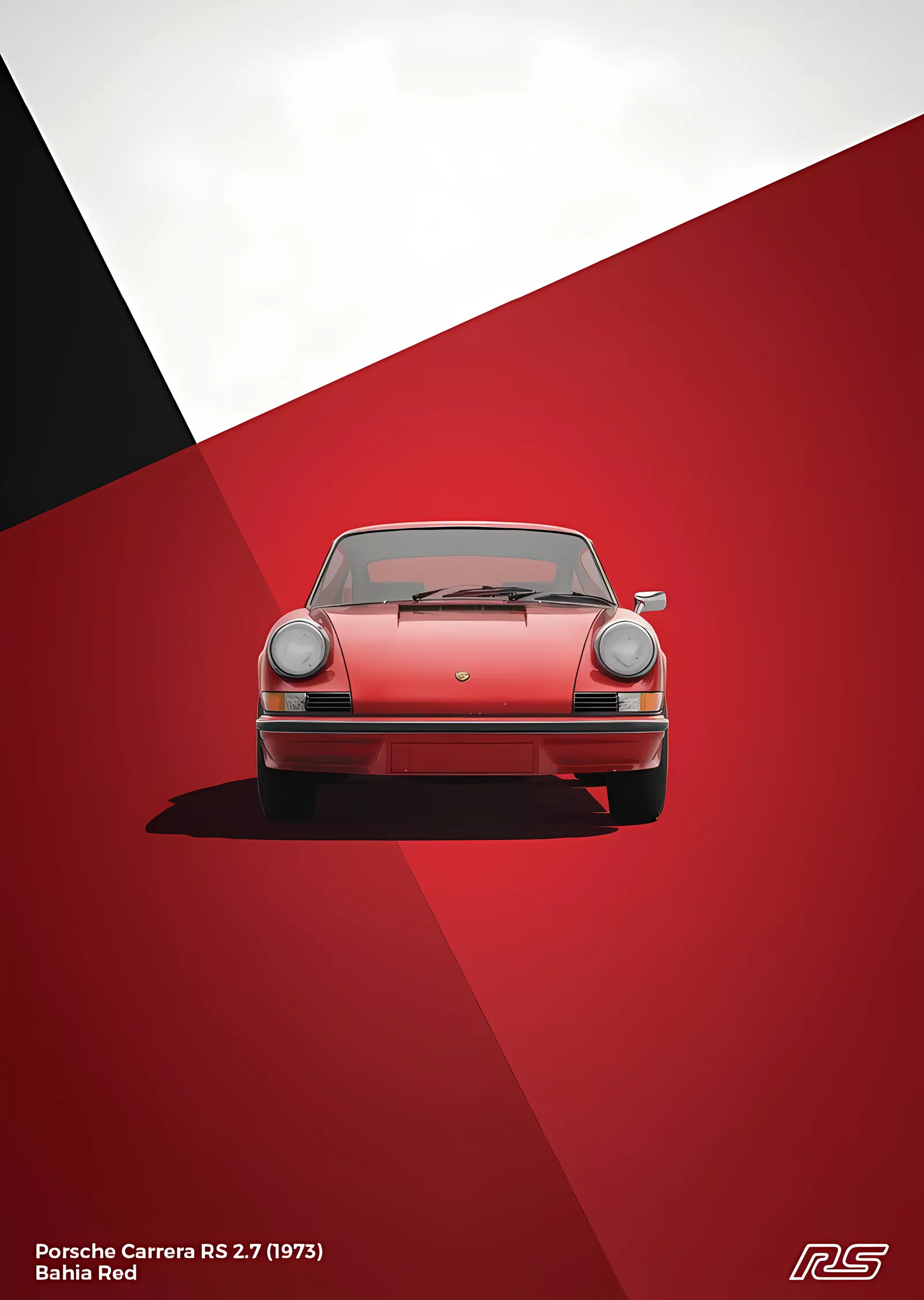 Porsche 911 RS · 1973 Kırmızı metal tablo