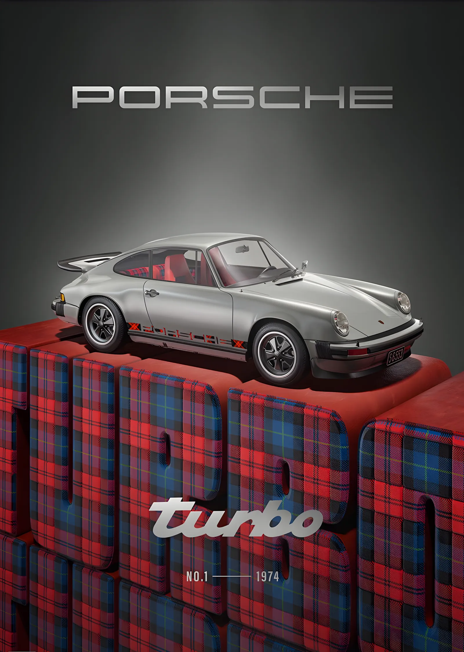 Porsche 911 Turbo No. 1 · 1974 · Porsche History Series metal tablo
