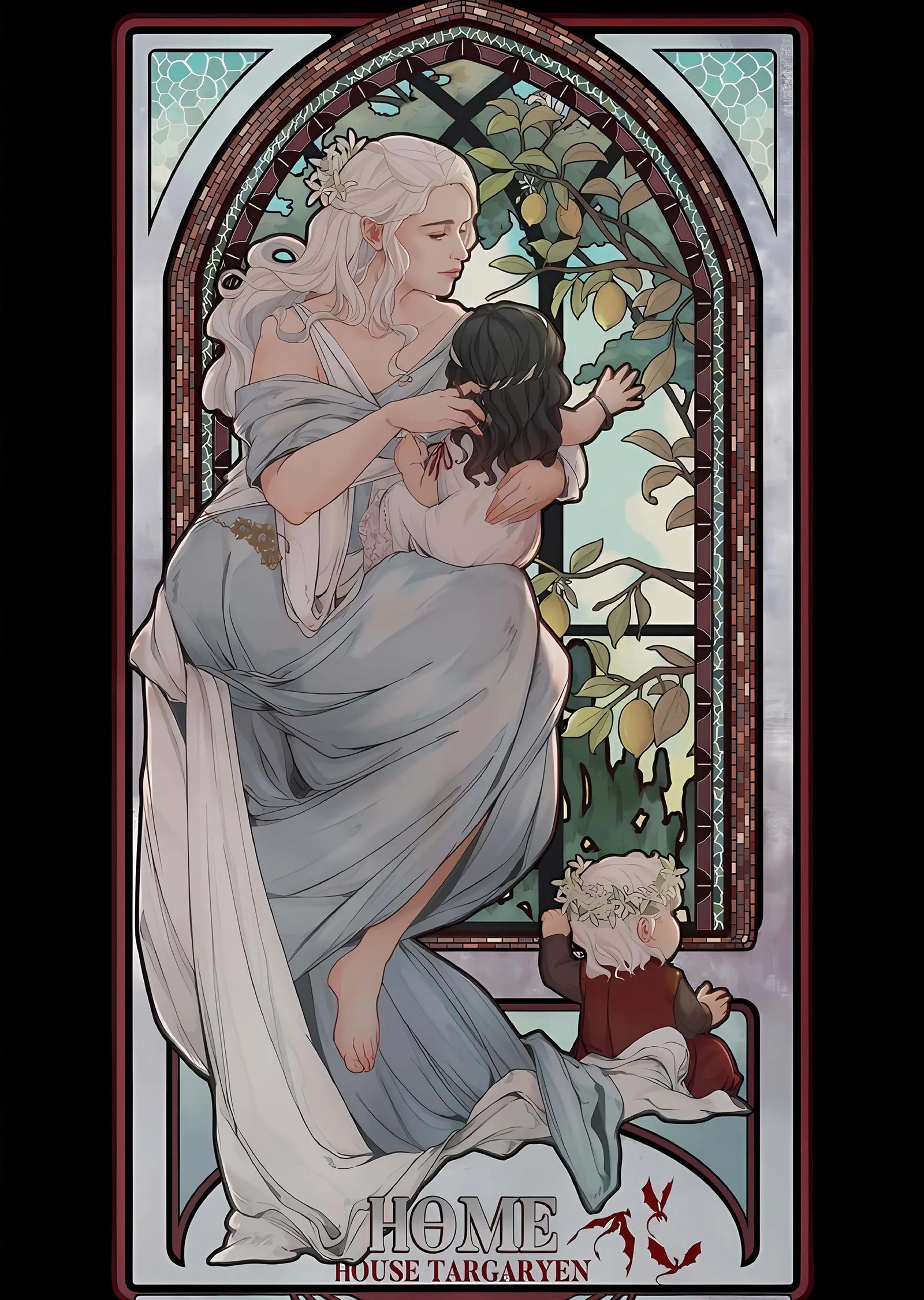 Game of Thrones: Home, House Targaryen metal tablo