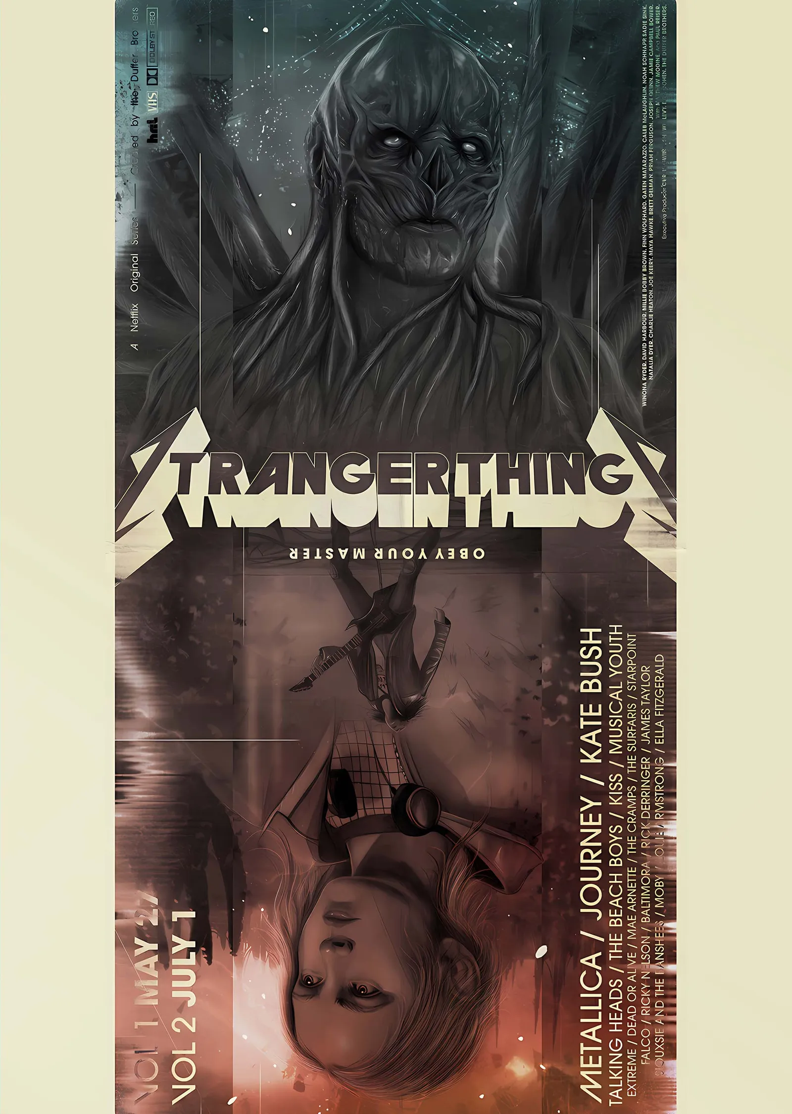 Stranger Things: Metallica Konser Afişi metal tablo