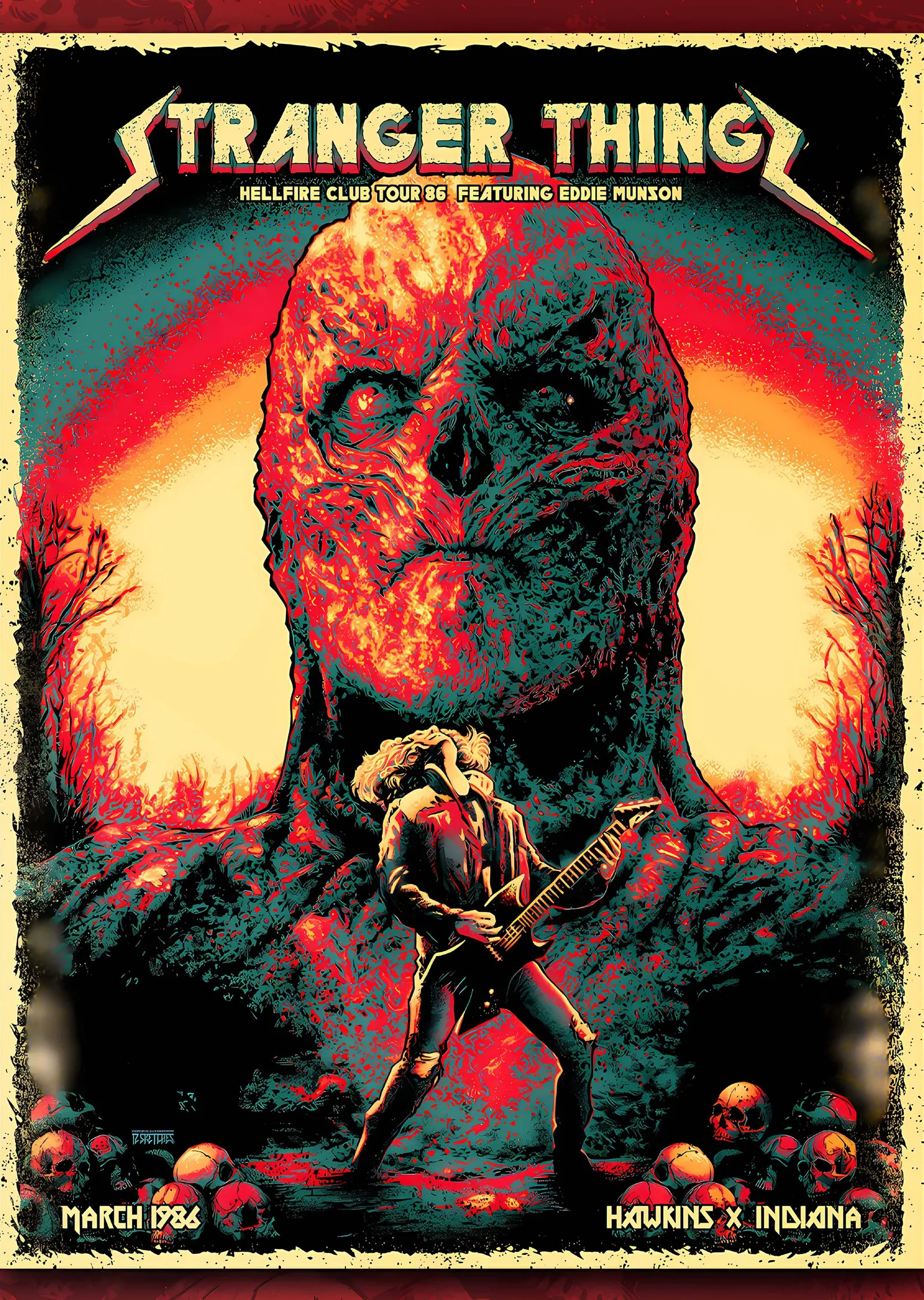 Stranger Things: Hellfire Club Tour metal tablo