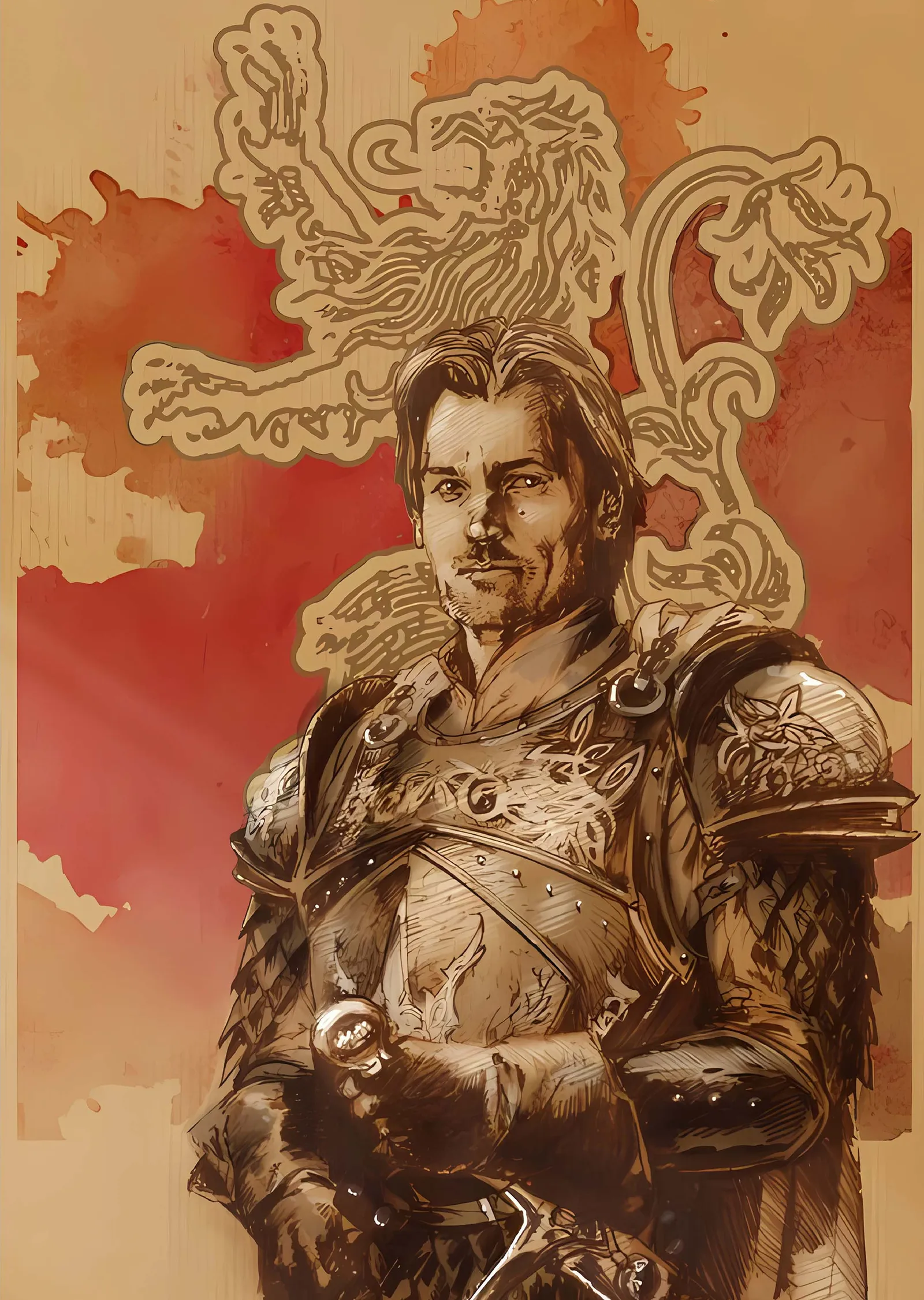 Game of Thrones: Jaime Lannister metal tablo