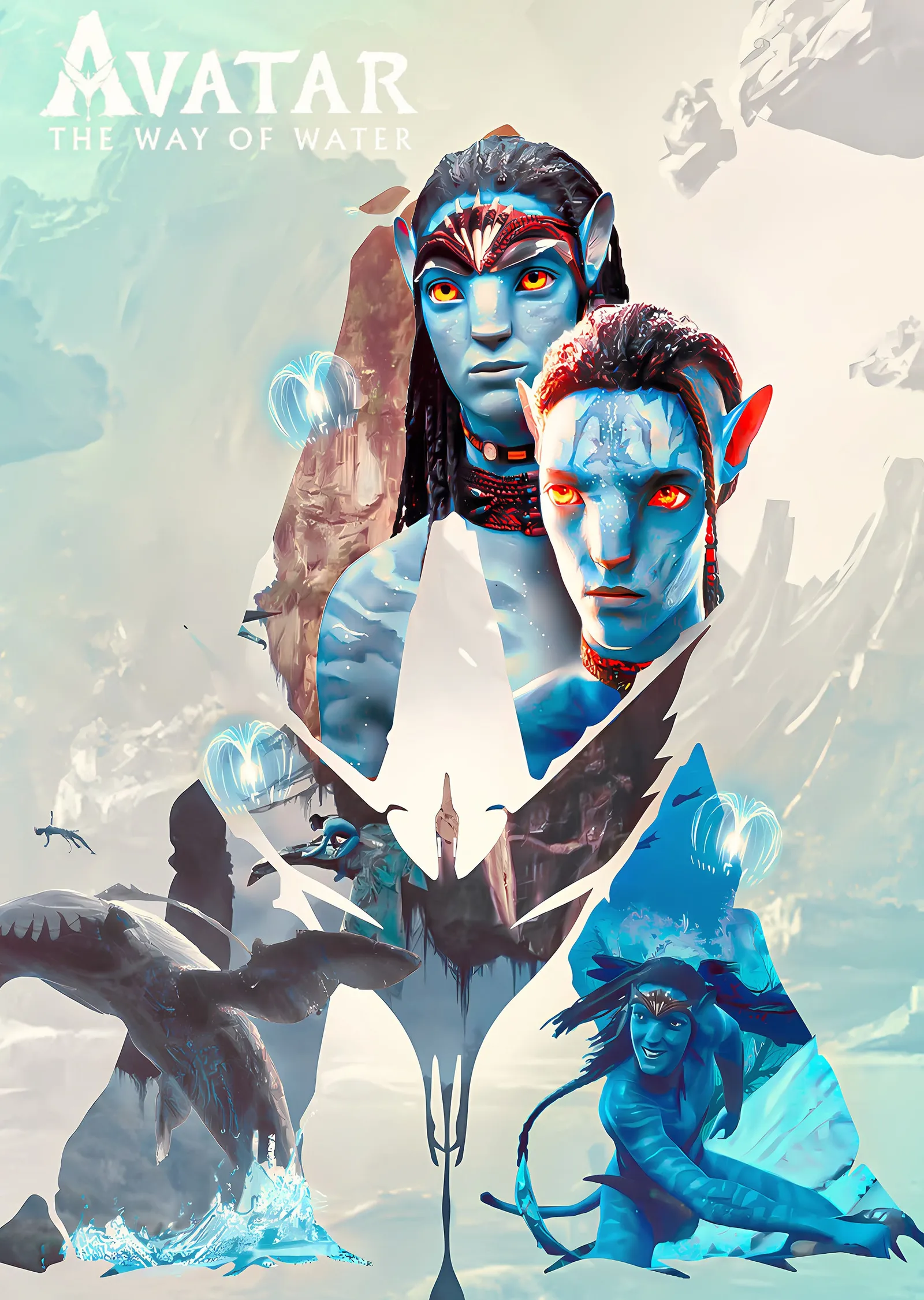Avatar: The Way of Water · Mavi Silüetler metal tablo