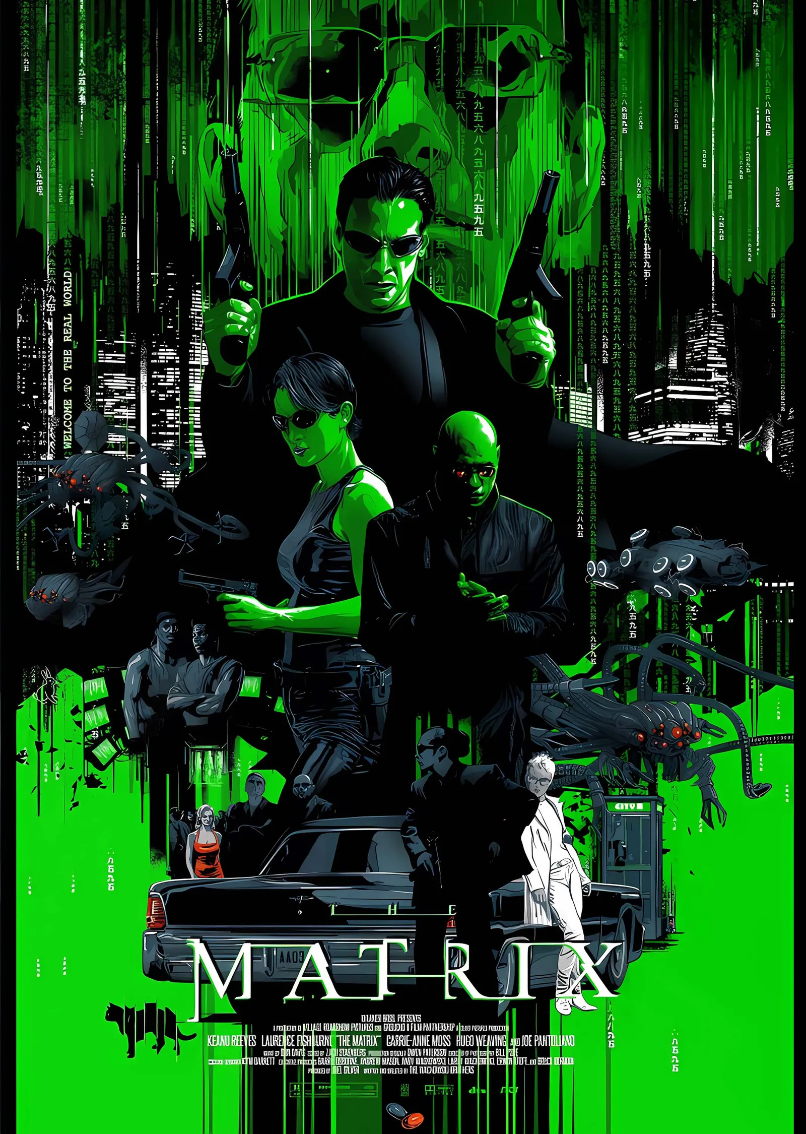 The Matrix: Kod Yağmuru metal tablo