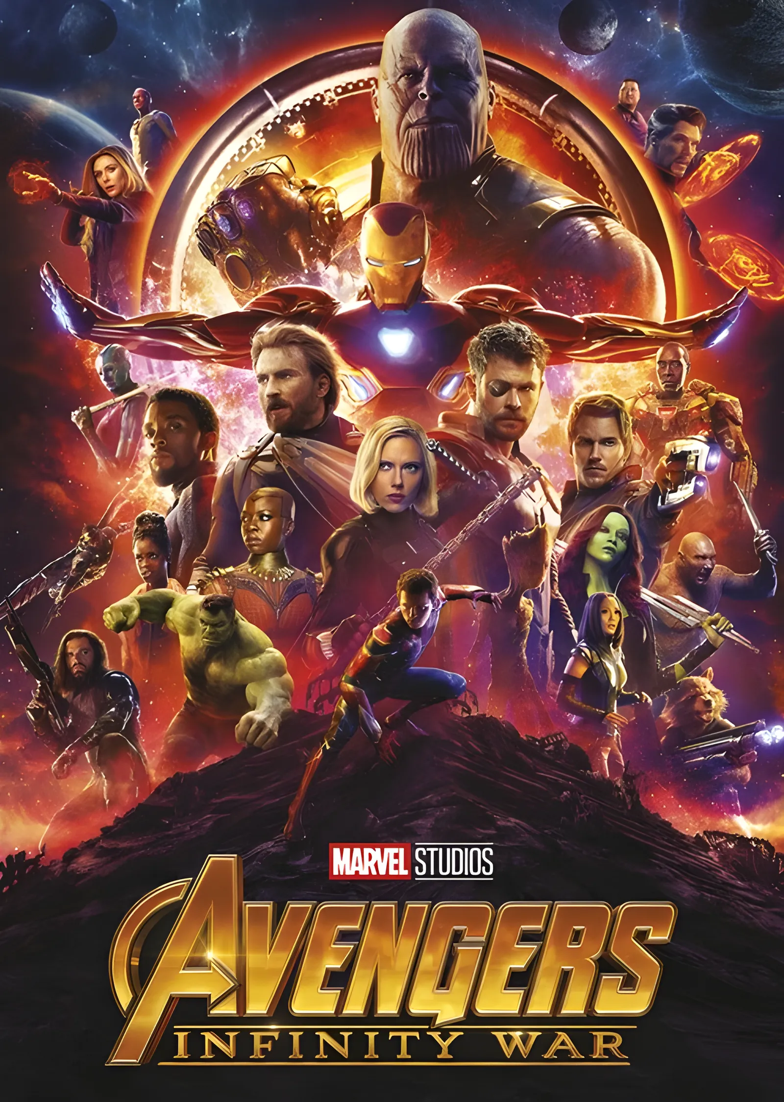 Avengers: Infinity War Sonsuzluk Eldiveni metal tablo