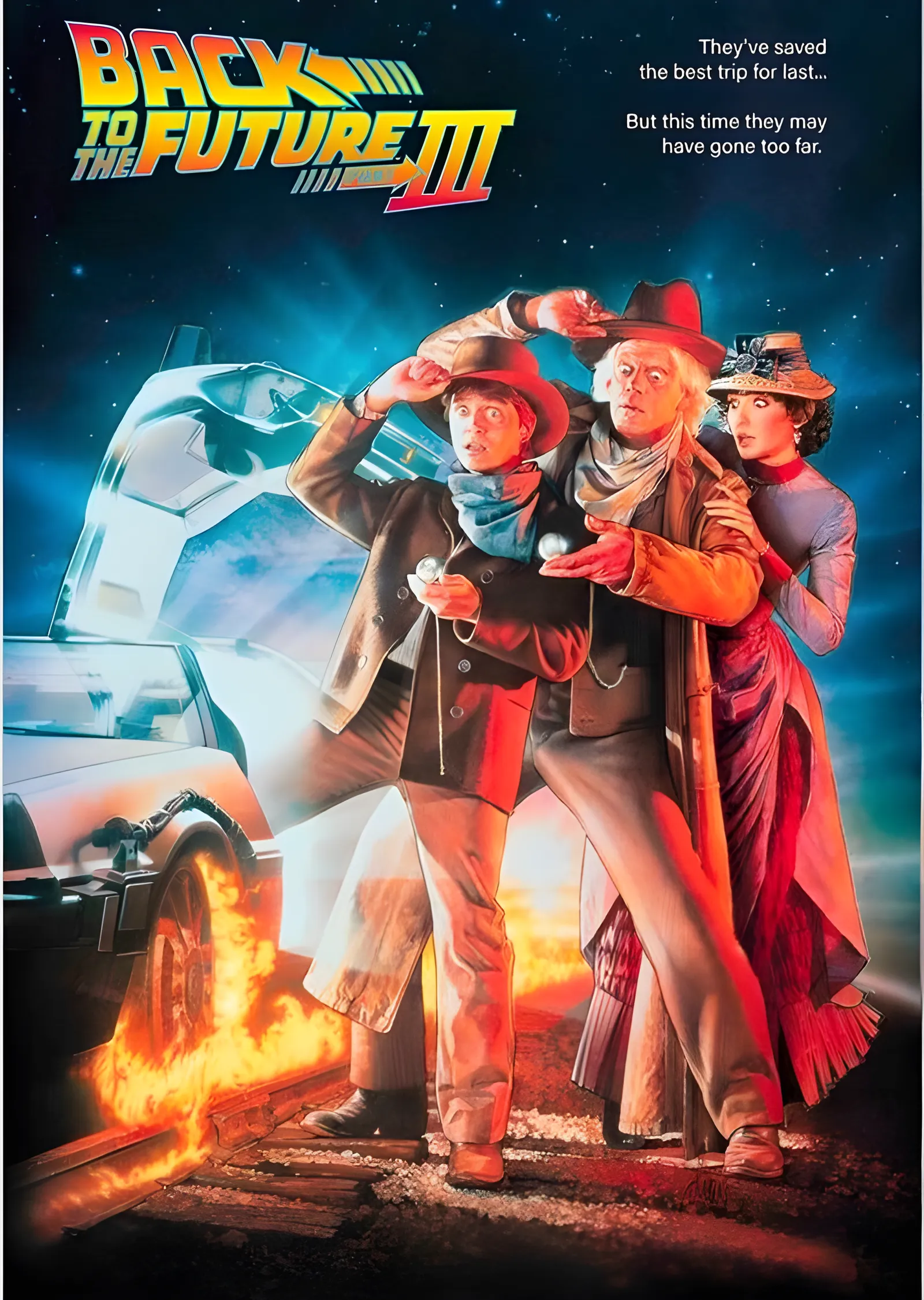 Back to the Future Part III: Alevli DeLorean metal tablo