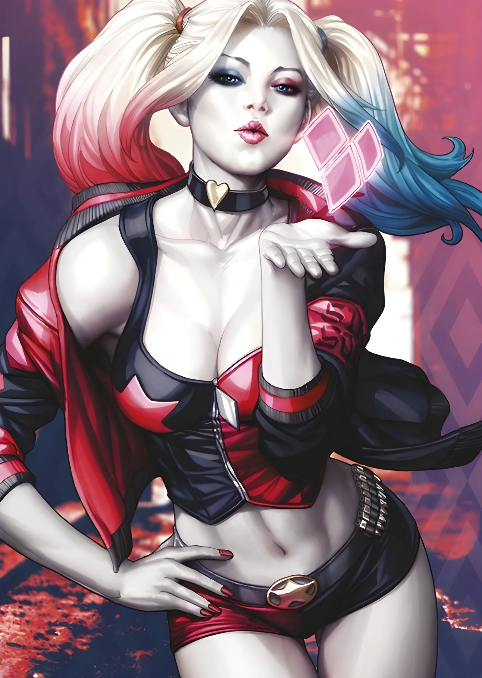 Harley Quinn: Öpücük metal tablo