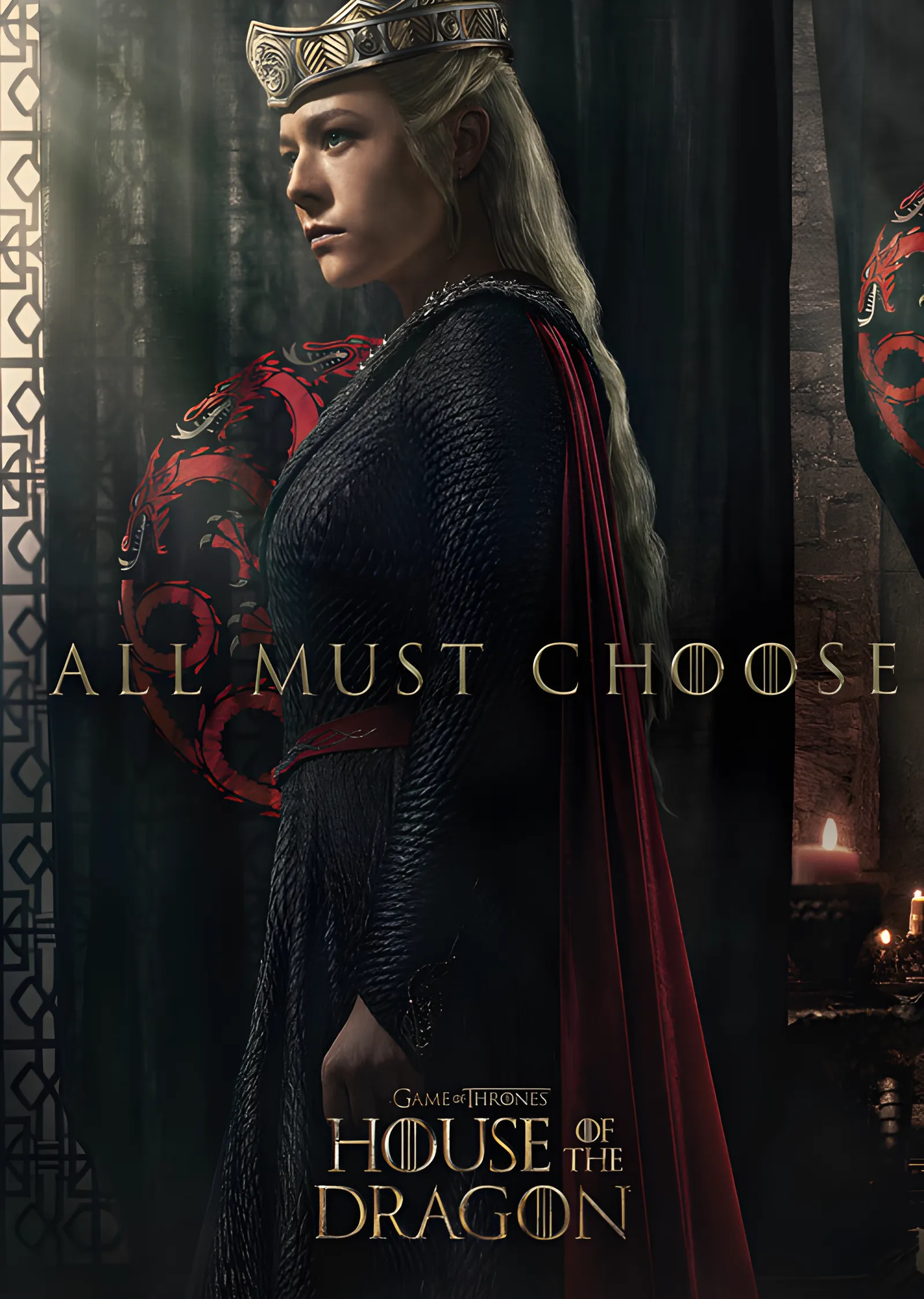 House of the Dragon: Rhaenyra Targaryen metal tablo
