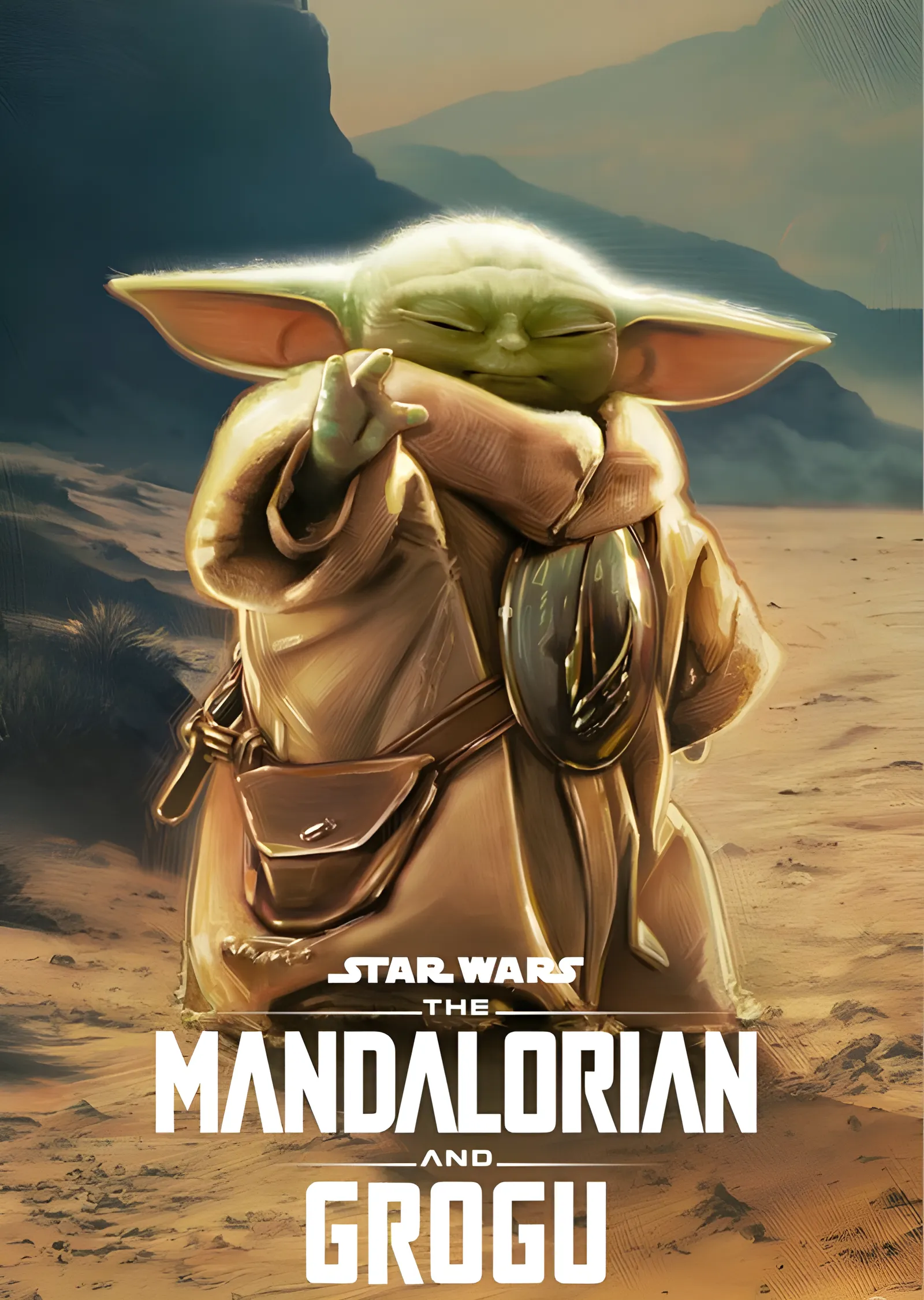 The Mandalorian and Grogu: Grogu metal tablo