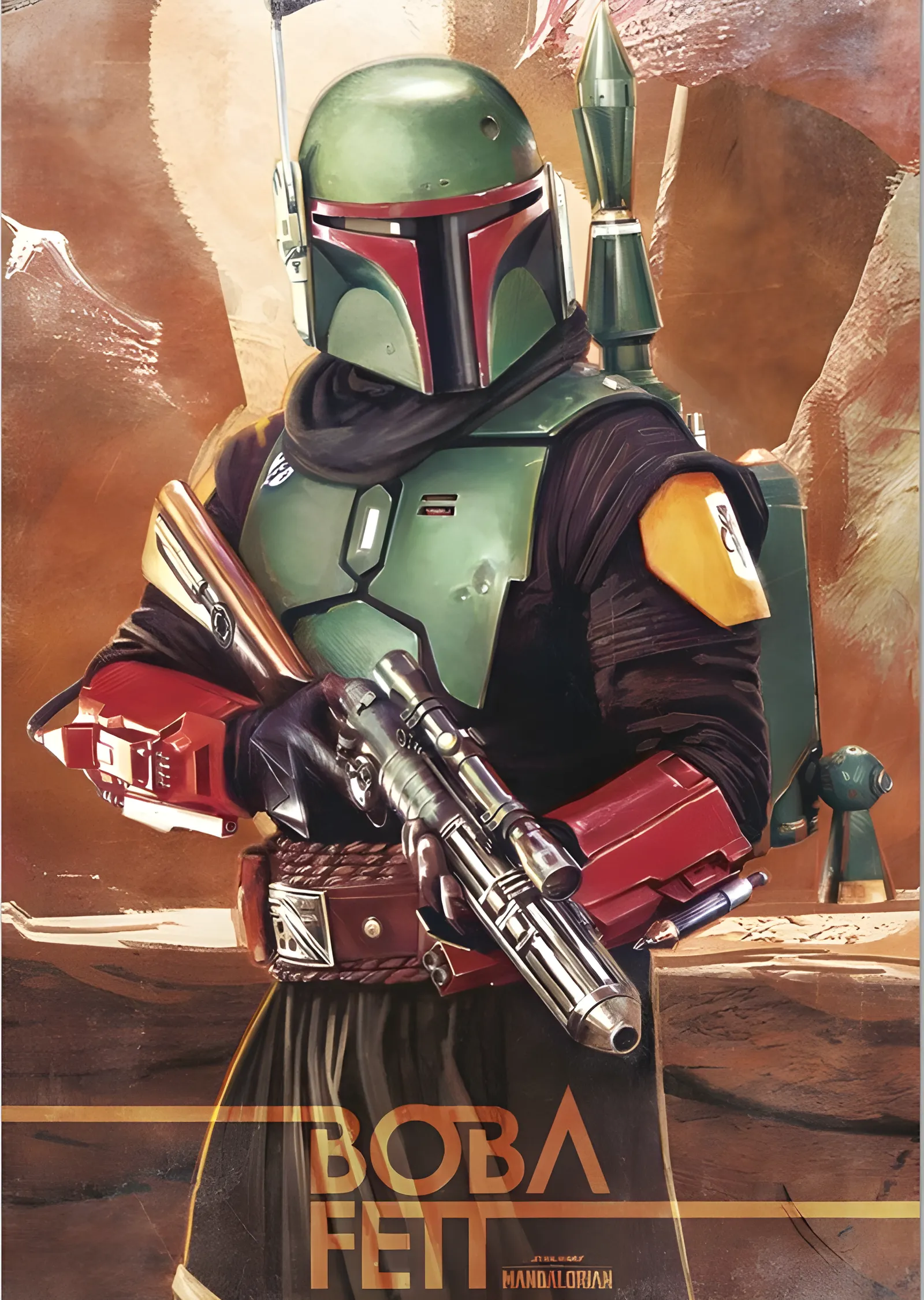 The Mandalorian: Boba Fett metal tablo