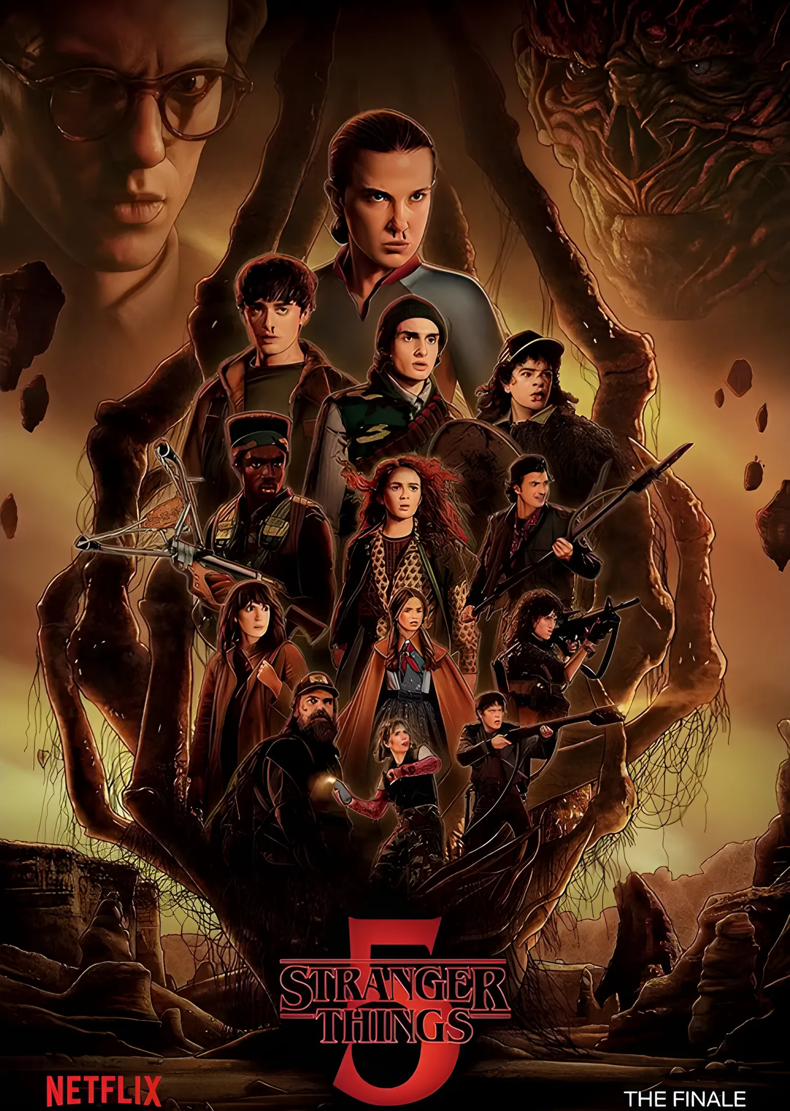 Stranger Things 5: The Finale metal tablo