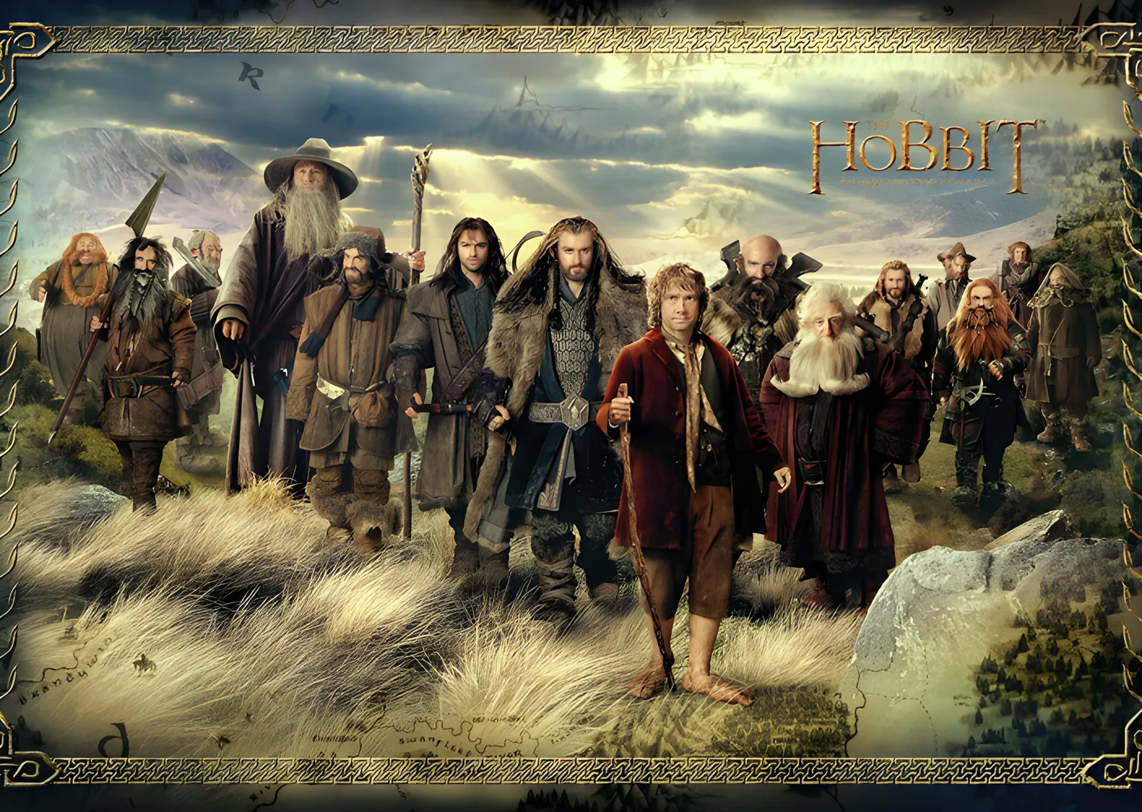 The Hobbit: Thorin ve Cüce Topluluğu metal tablo