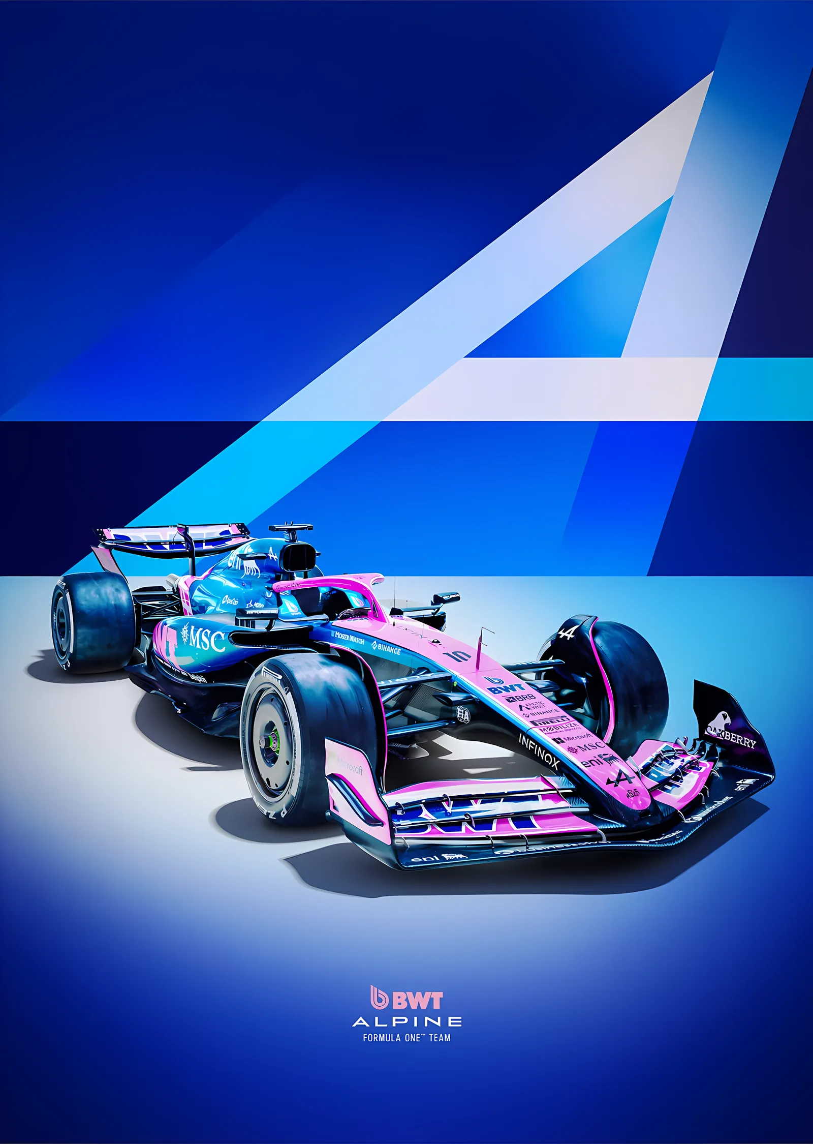 BWT Alpine Formula One Team · A525 metal tablo