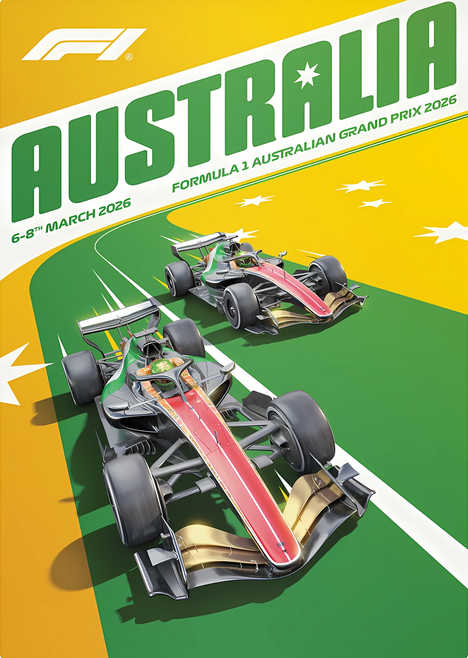 F1 Avustralya Grand Prix 2026 metal tablo