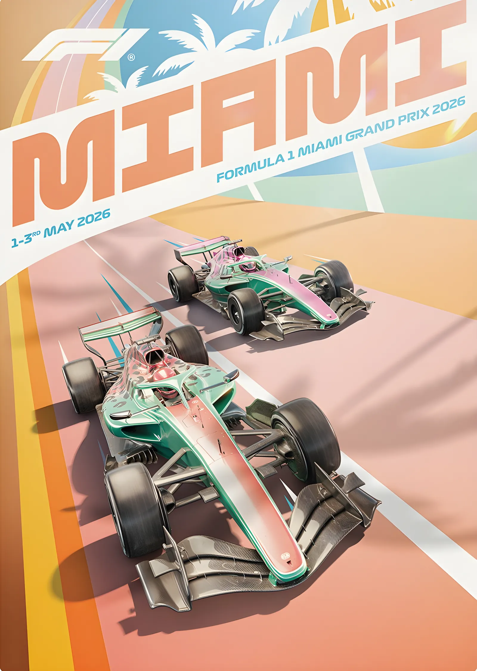 F1 Miami Grand Prix 2026 metal tablo