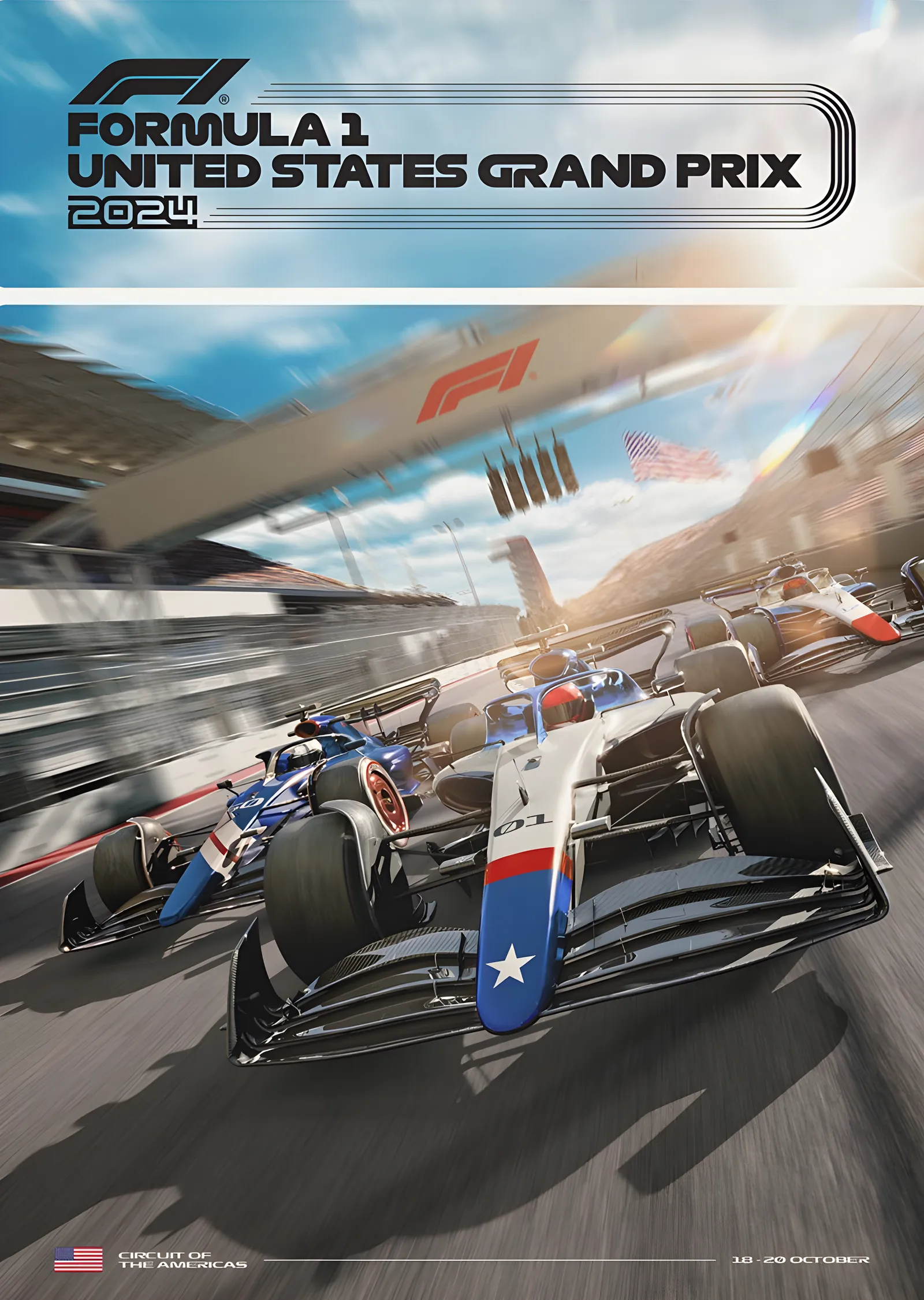F1 ABD Grand Prix 2024 metal tablo
