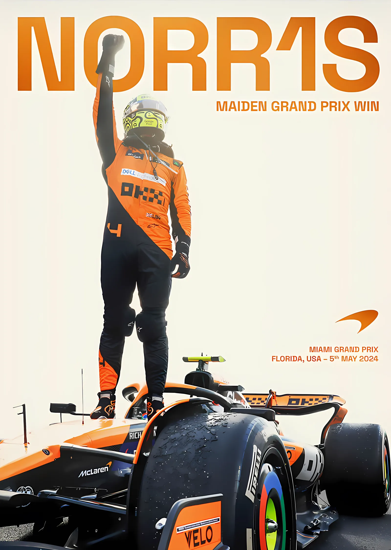 Lando Norris · 2024 Miami Grand Prix metal tablo